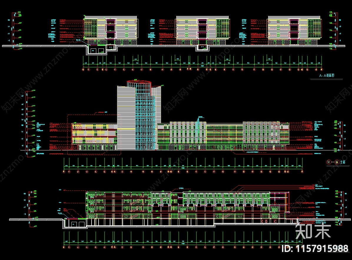 大学图书馆cad施工图下载【ID:1157915988】