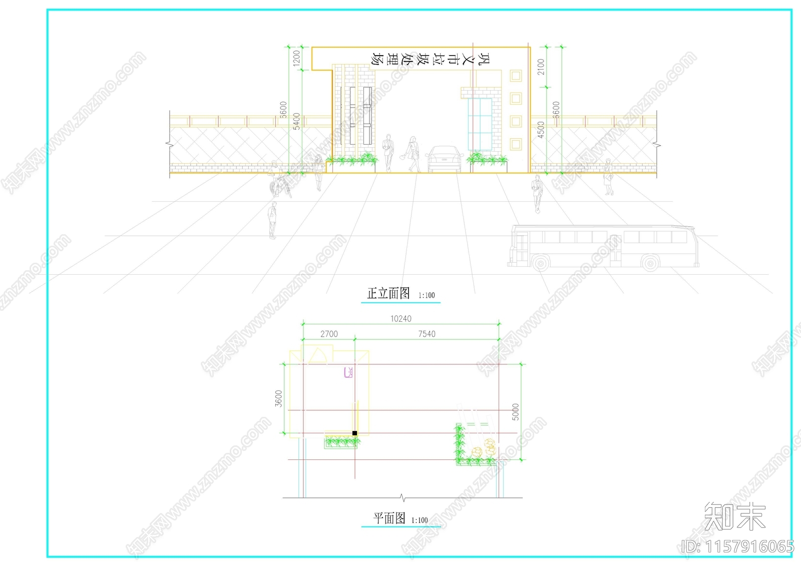 大门设计方案cad施工图下载【ID:1157916065】
