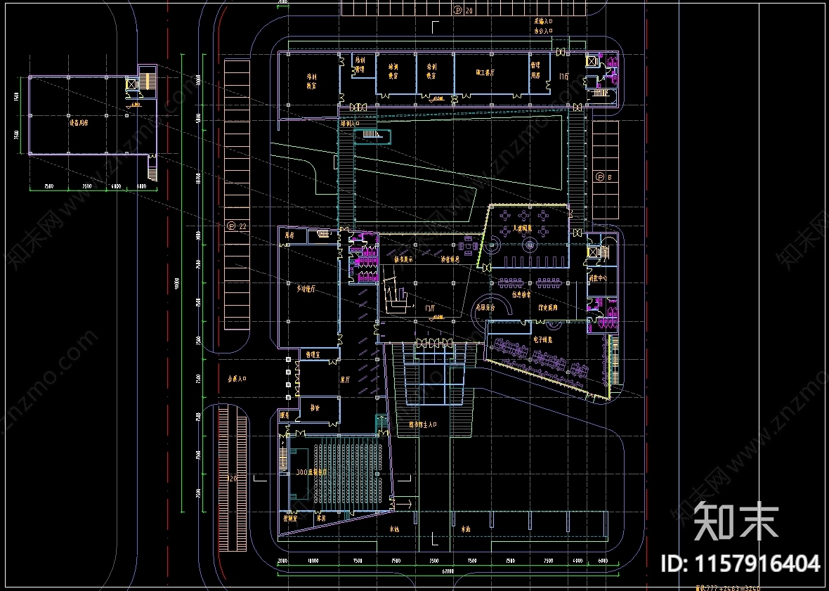 图书馆建筑设计图纸cad施工图下载【ID:1157916404】