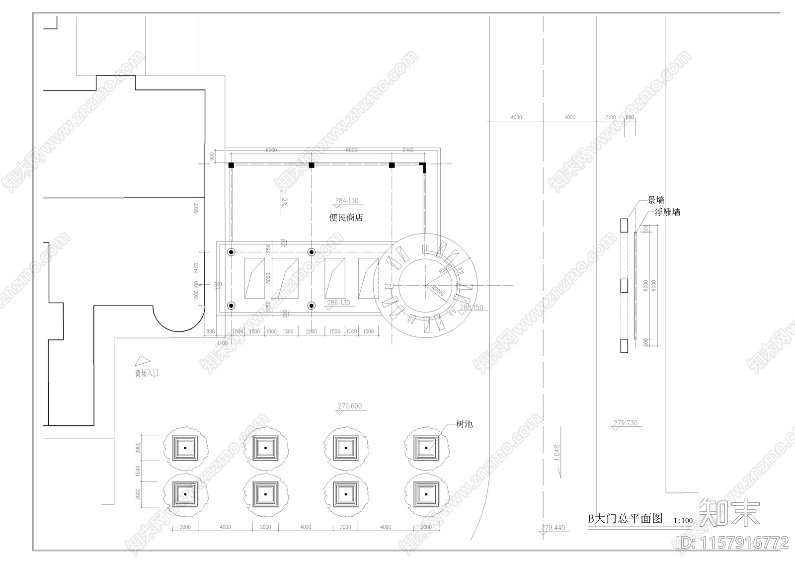 大门cad施工图下载【ID:1157916772】
