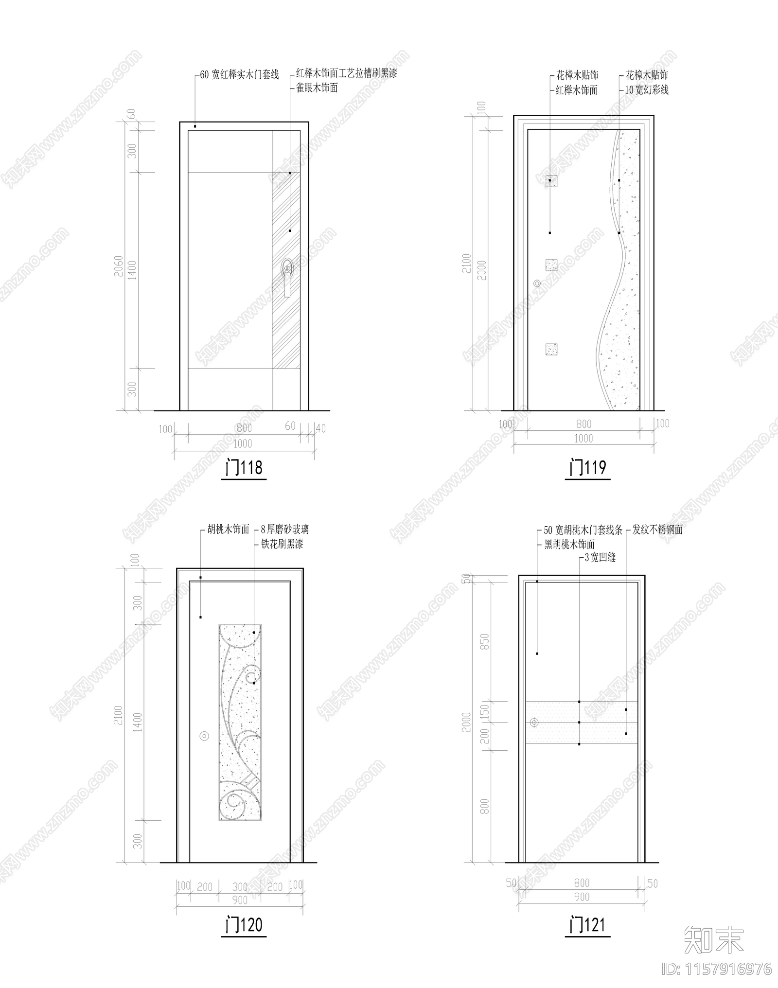 各类门图库合集cad施工图下载【ID:1157916976】