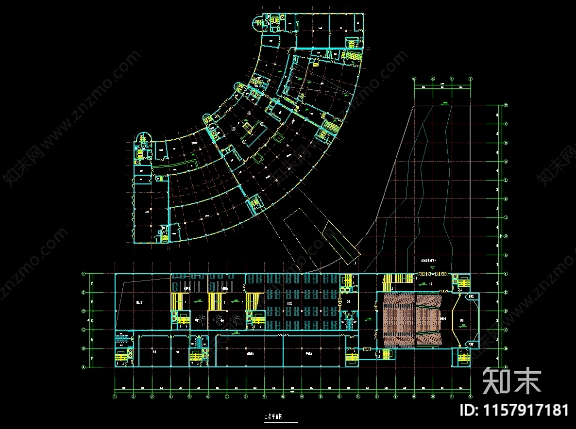 10层图书馆建筑方案设计图cad施工图下载【ID:1157917181】