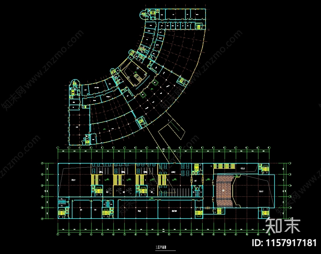 10层图书馆建筑方案设计图cad施工图下载【ID:1157917181】