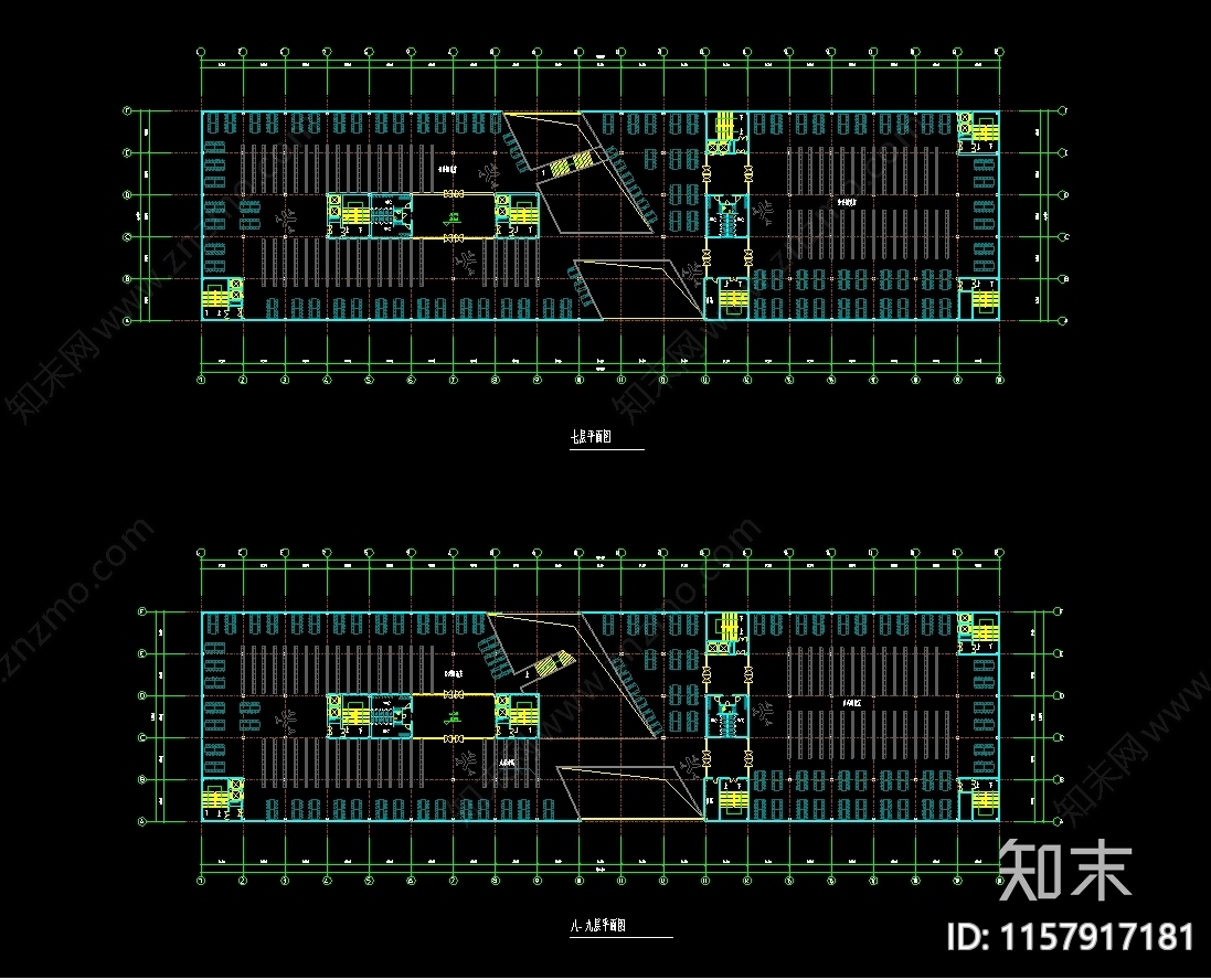 10层图书馆建筑方案设计图cad施工图下载【ID:1157917181】