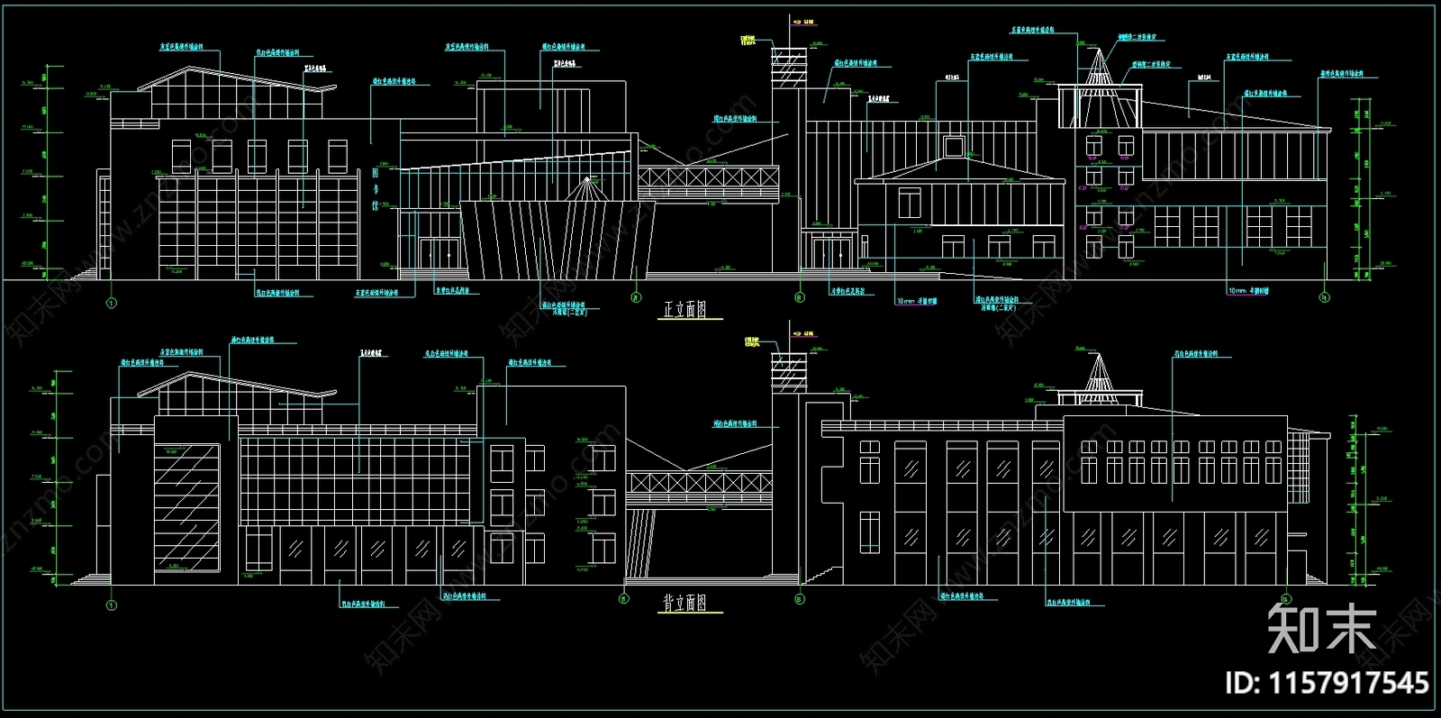 艺术学院图书馆及阶梯教室综合楼建筑图纸cad施工图下载【ID:1157917545】