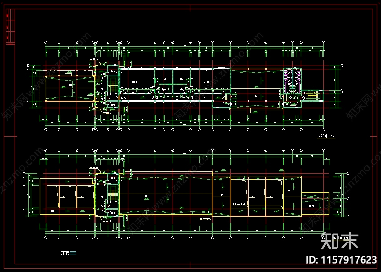 5层5000中学图书馆建cad施工图下载【ID:1157917623】