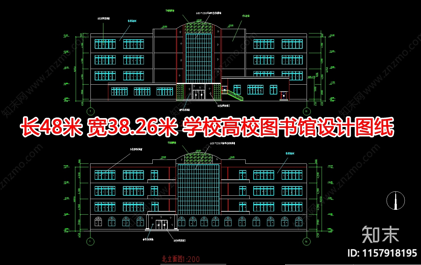 长48米cad施工图下载【ID:1157918195】