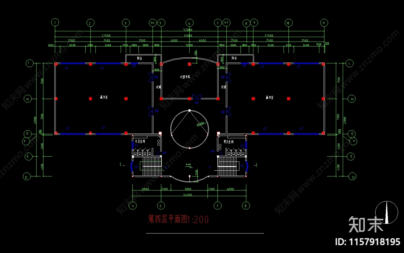 长48米cad施工图下载【ID:1157918195】