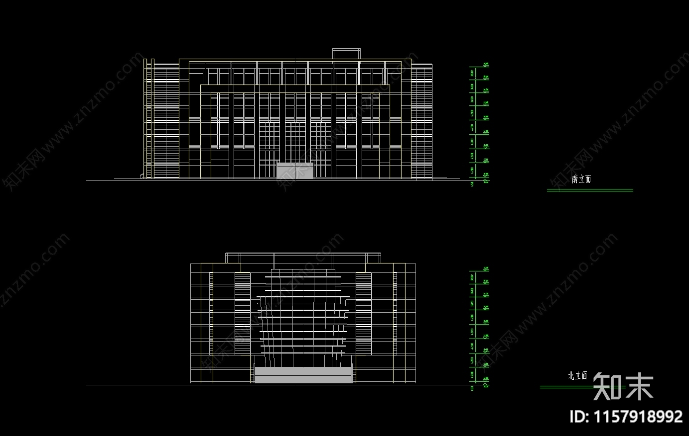 财贸学院图书馆建筑设计方案cad施工图下载【ID:1157918992】