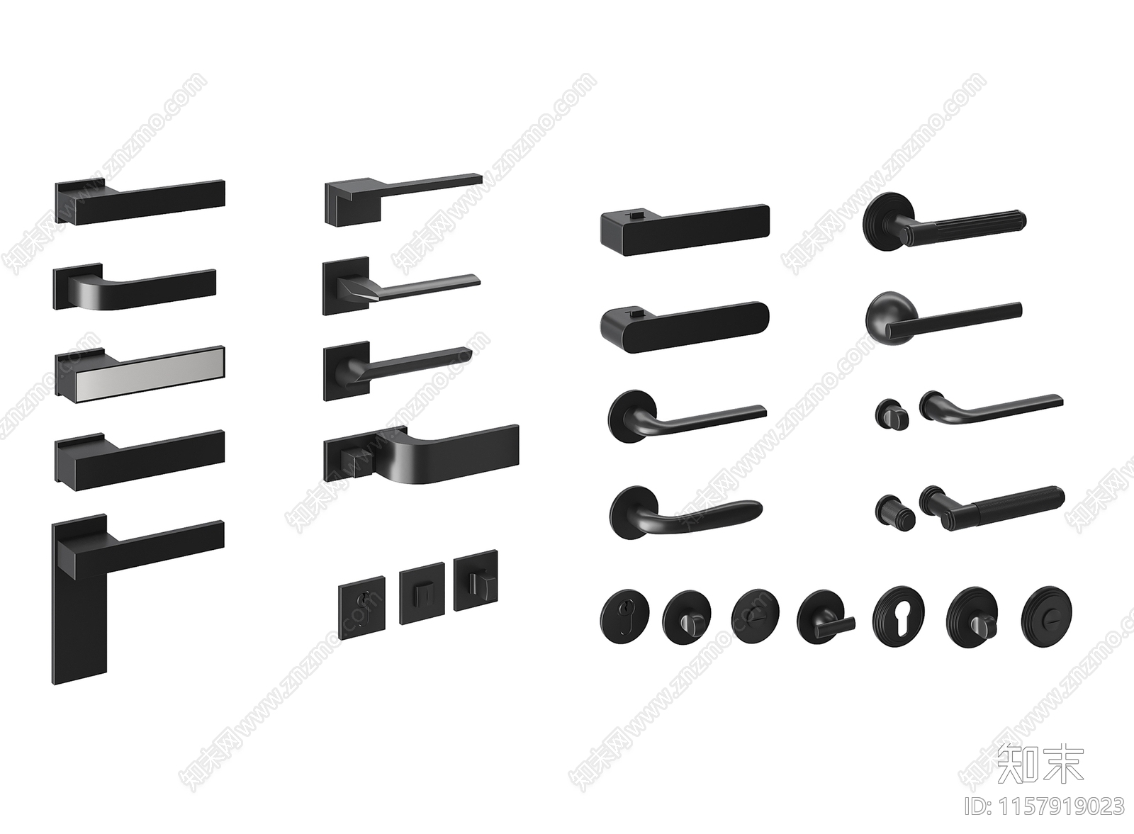 现代门把手3D模型下载【ID:1157919023】