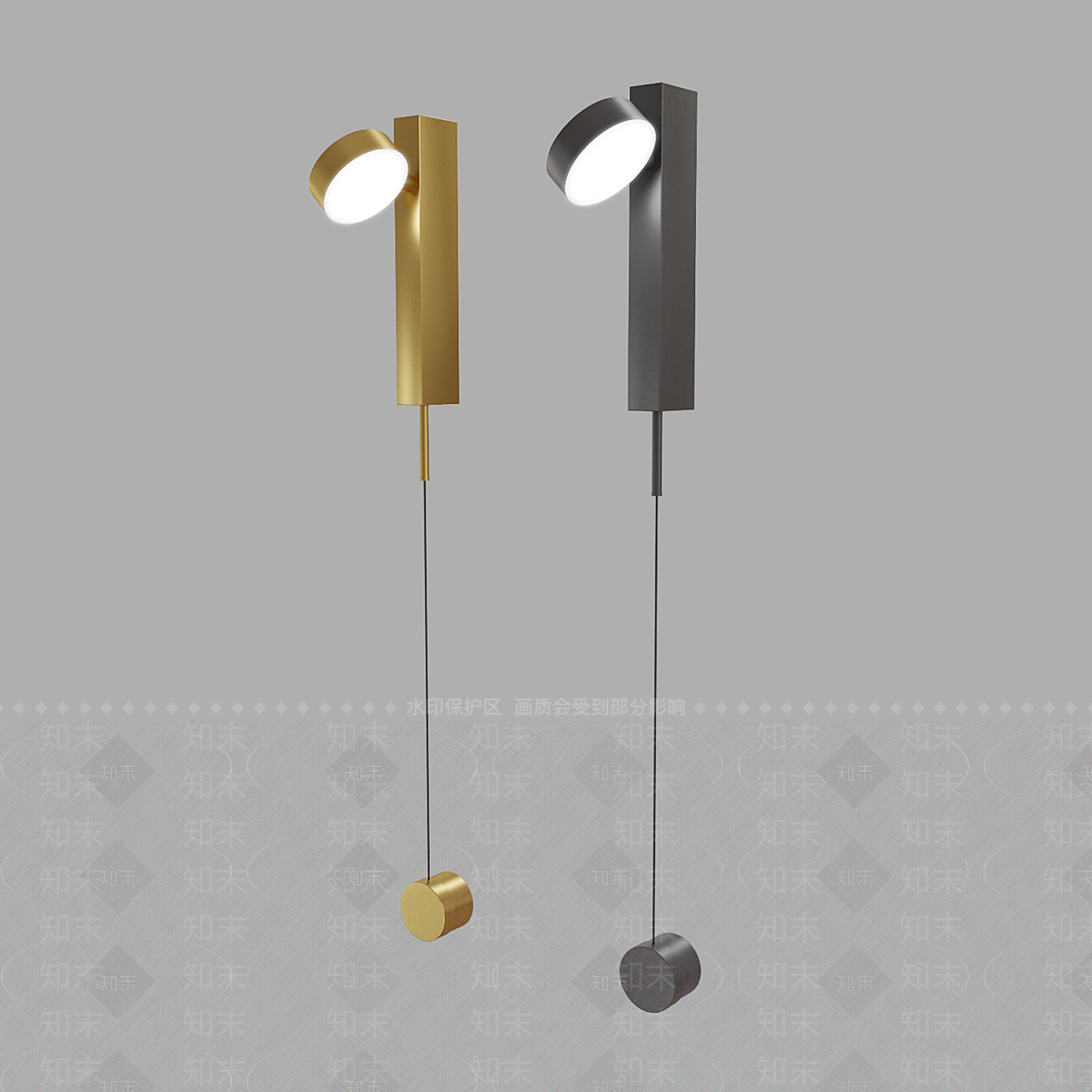 现代壁灯3D模型下载【ID:1157921859】