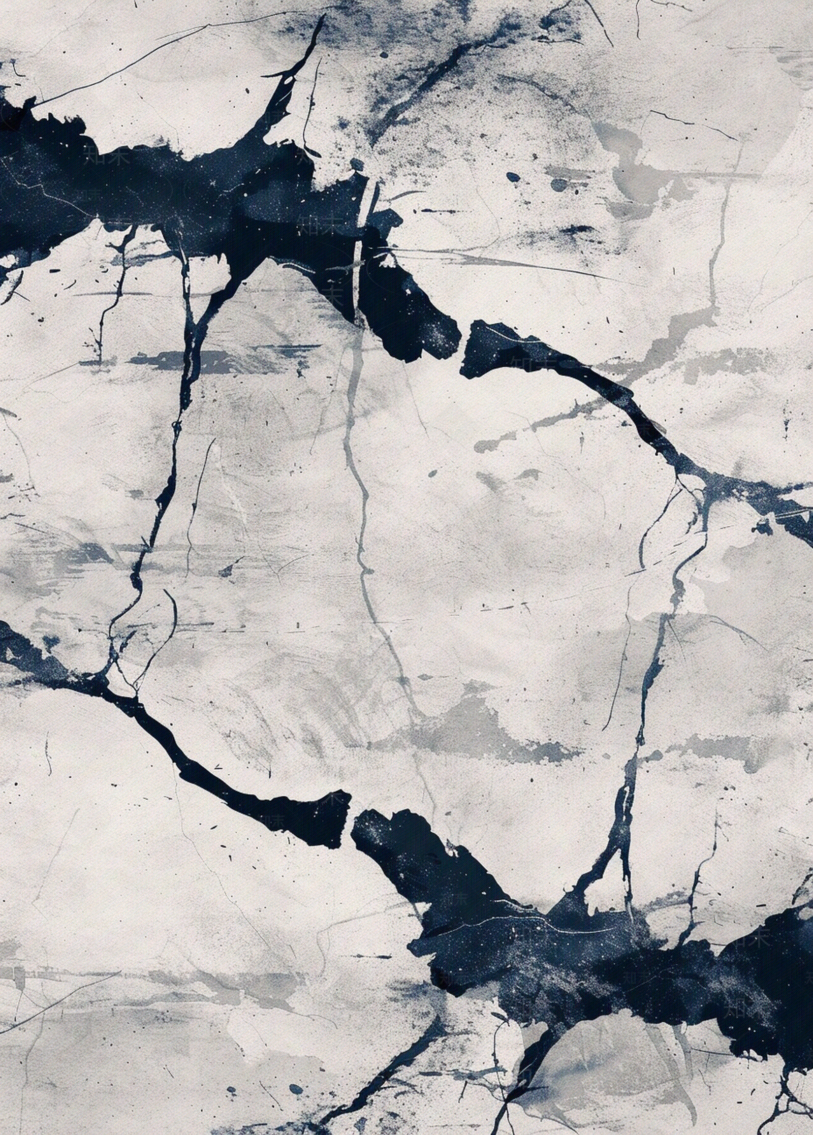 羊毛后现代新中式中国风蓝灰色水墨地毯贴图下载【ID:1157925126】