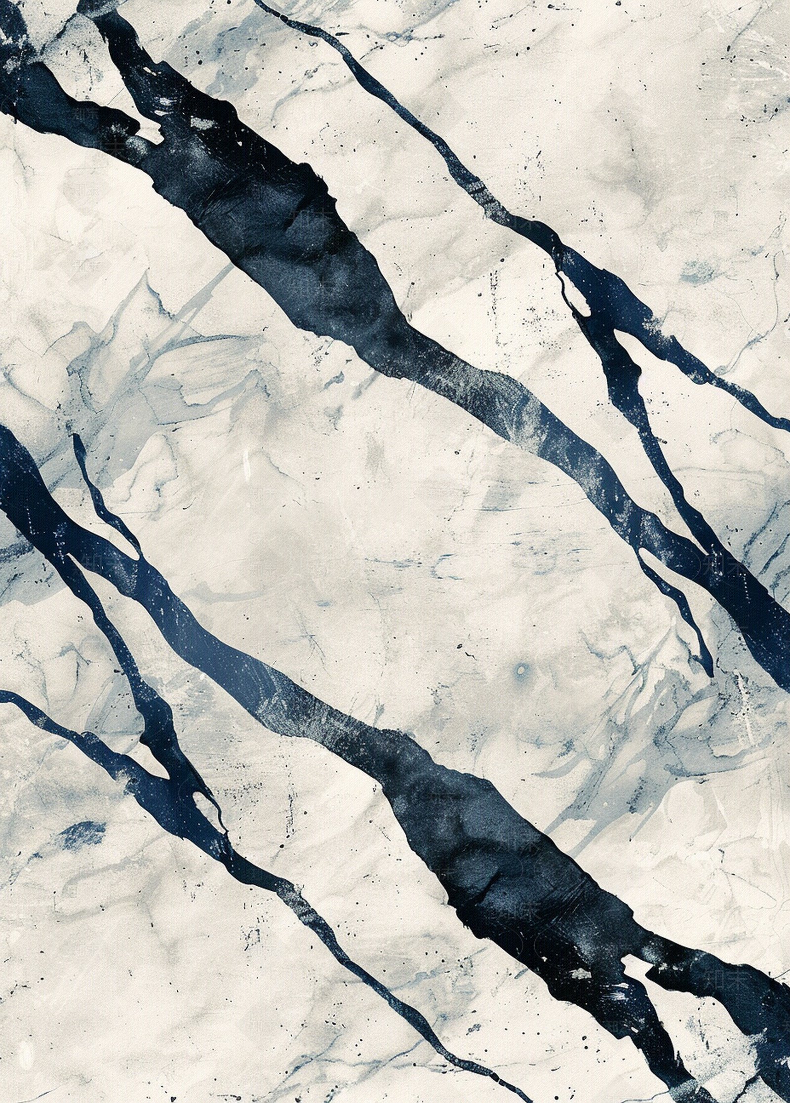 羊毛后现代新中式中国风蓝灰色水墨地毯贴图下载【ID:1157925225】