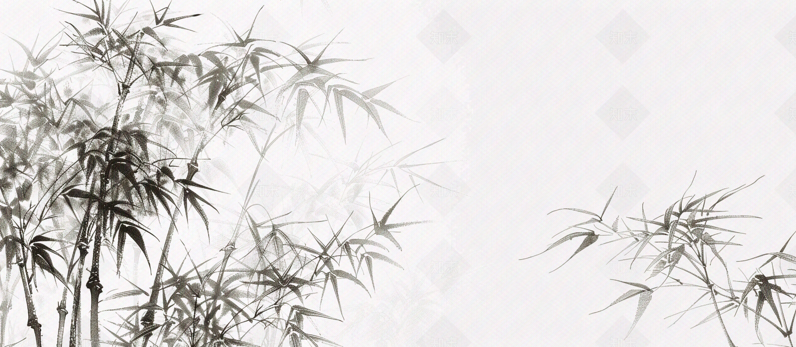 现代中式水墨禅意竹子竹林壁纸壁画贴图下载【ID:1157929263】