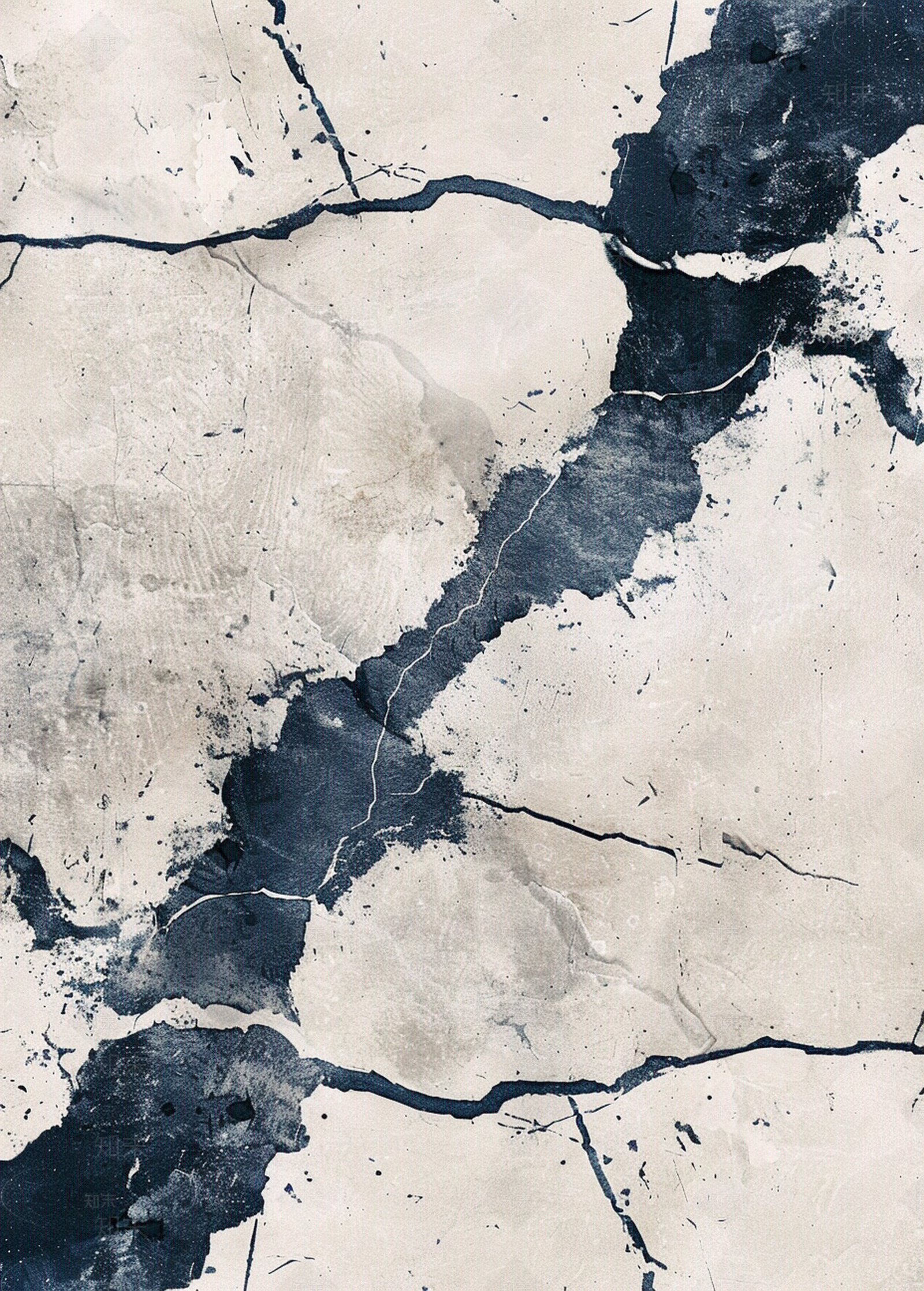 羊毛现代新中式中国风蓝灰色水墨地毯贴图下载【ID:1157930207】