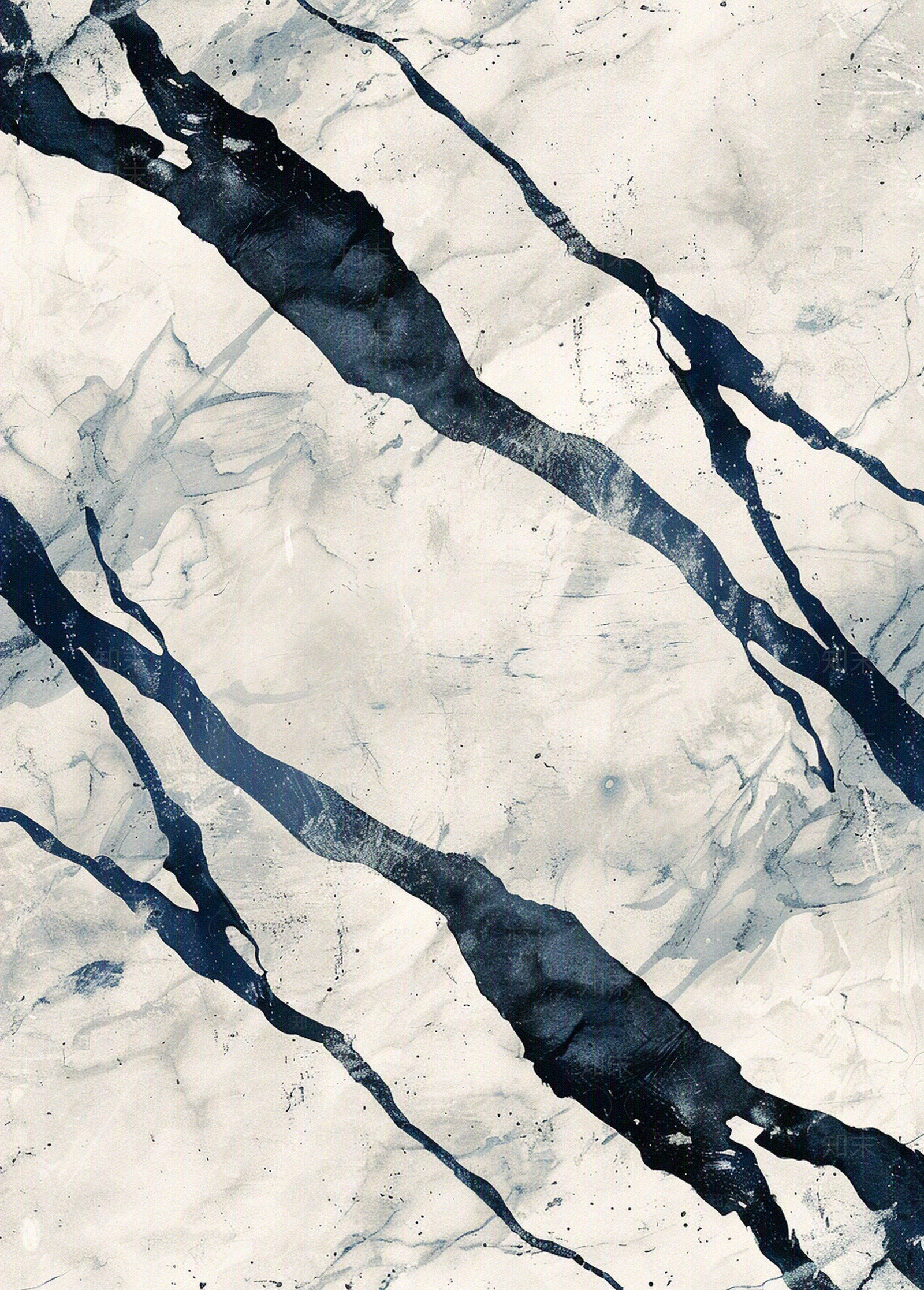 羊毛现代新中式中国风蓝灰色水墨地毯贴图下载【ID:1157930380】