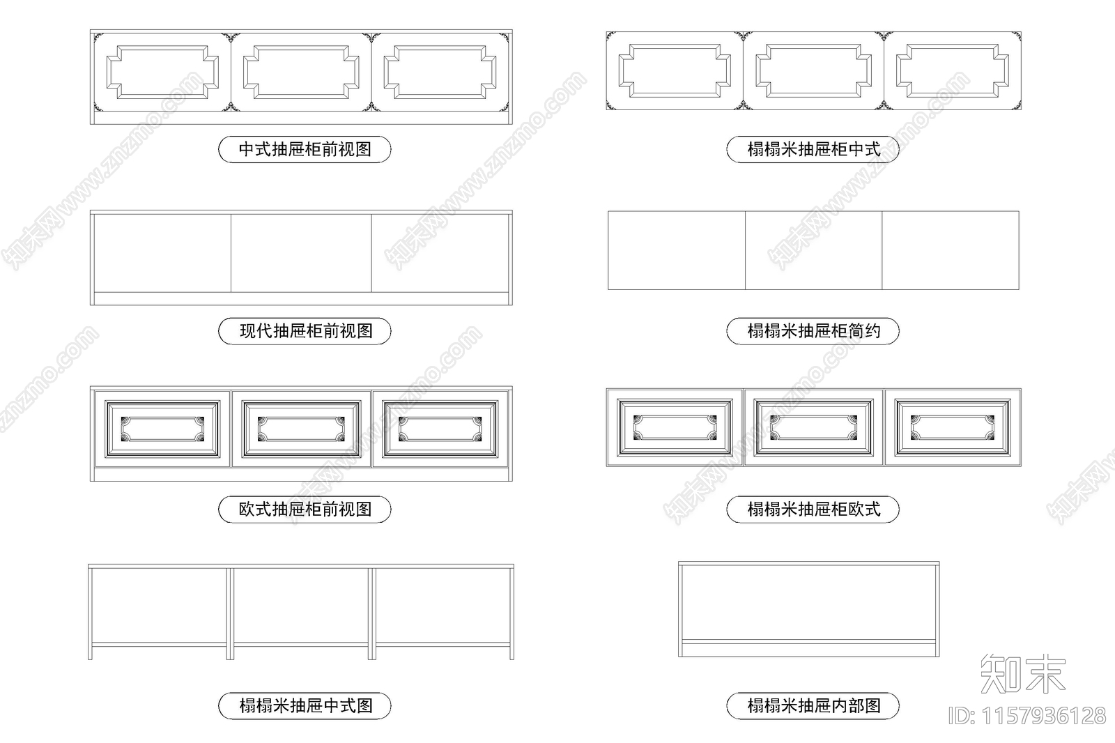 全屋定制动态图库模块材质填充模板插件衣柜橱柜门窗施工图下载【ID:1157936128】