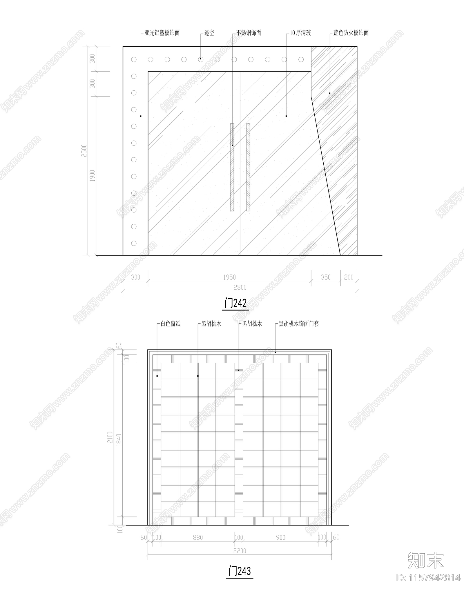 大门方案图cad施工图下载【ID:1157942814】