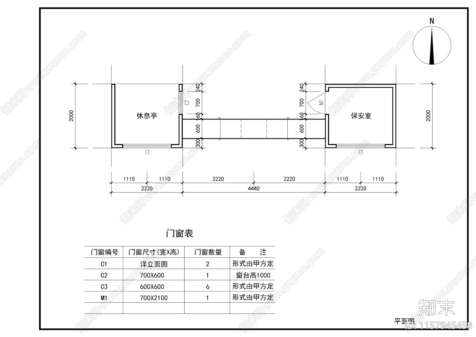 工厂大门方案图cad施工图下载【ID:1157945458】
