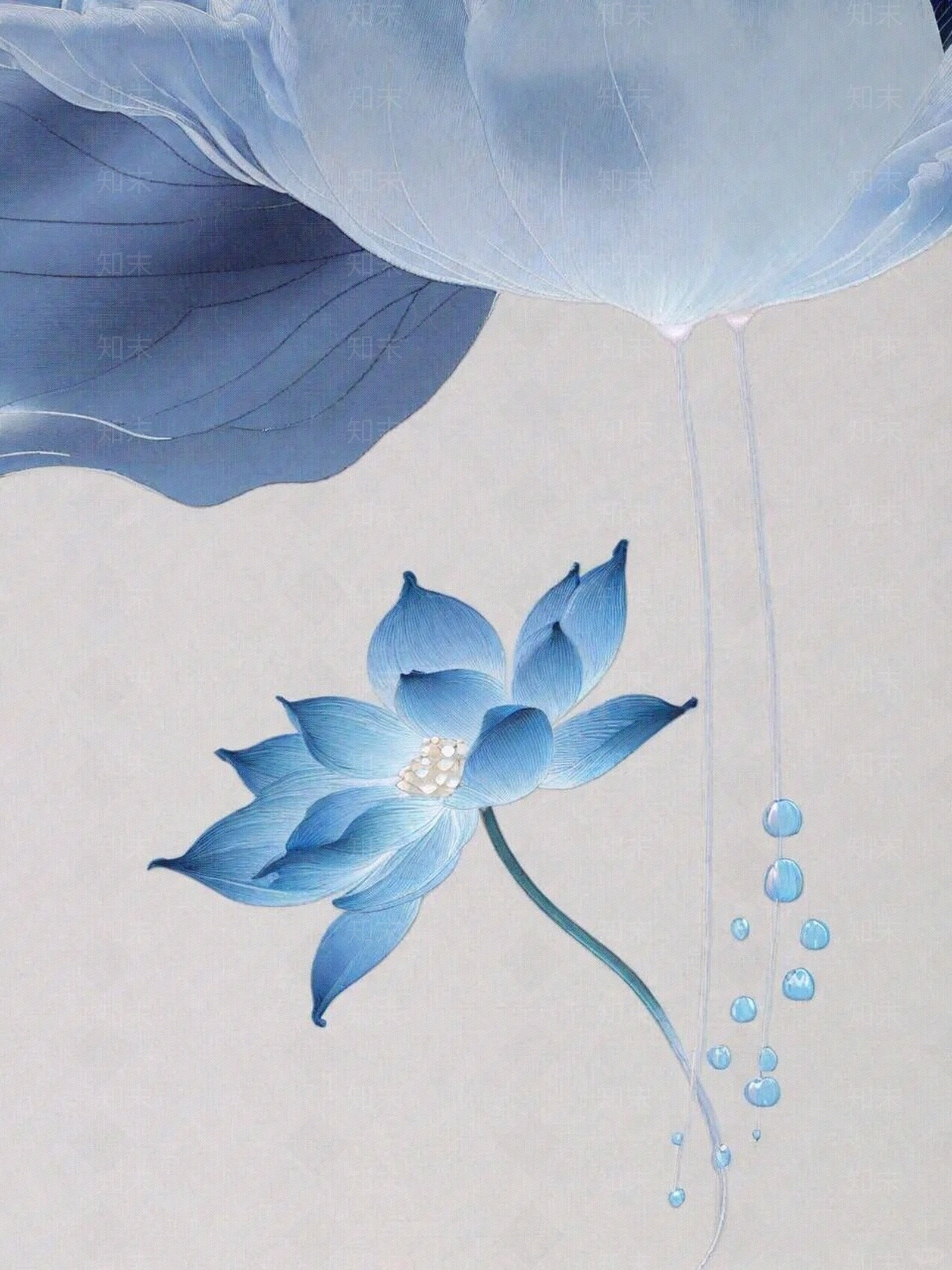 苏绣莲花壁纸贴图下载【ID:1157947615】