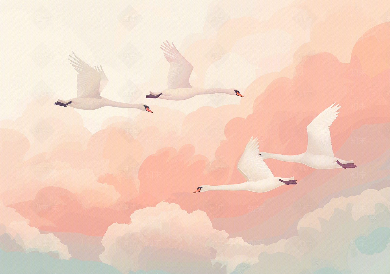 儿童房女孩房壁纸墙纸卡通贴图下载【ID:1157947719】