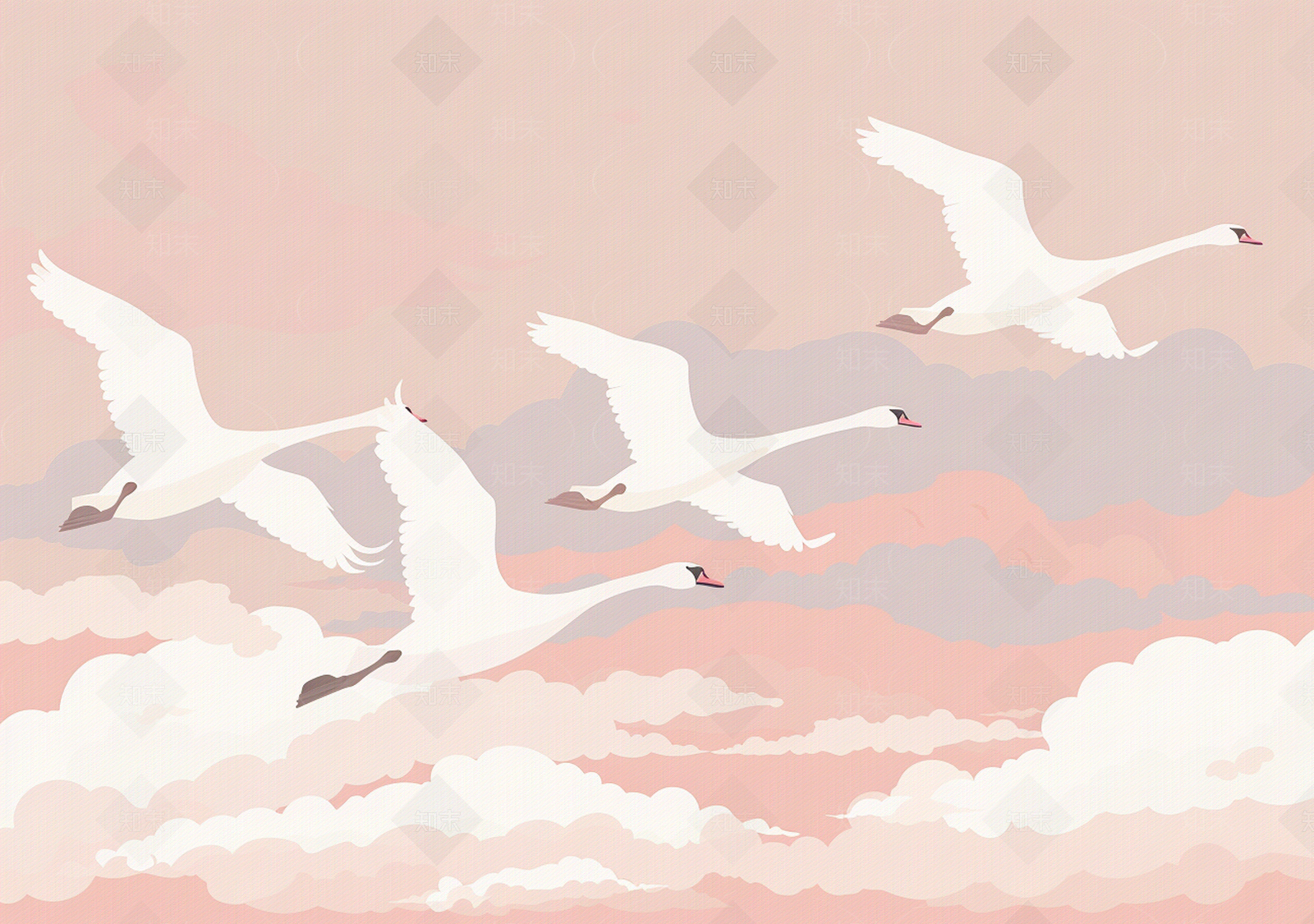 儿童房女孩房壁纸墙纸卡通贴图下载【ID:1157947816】