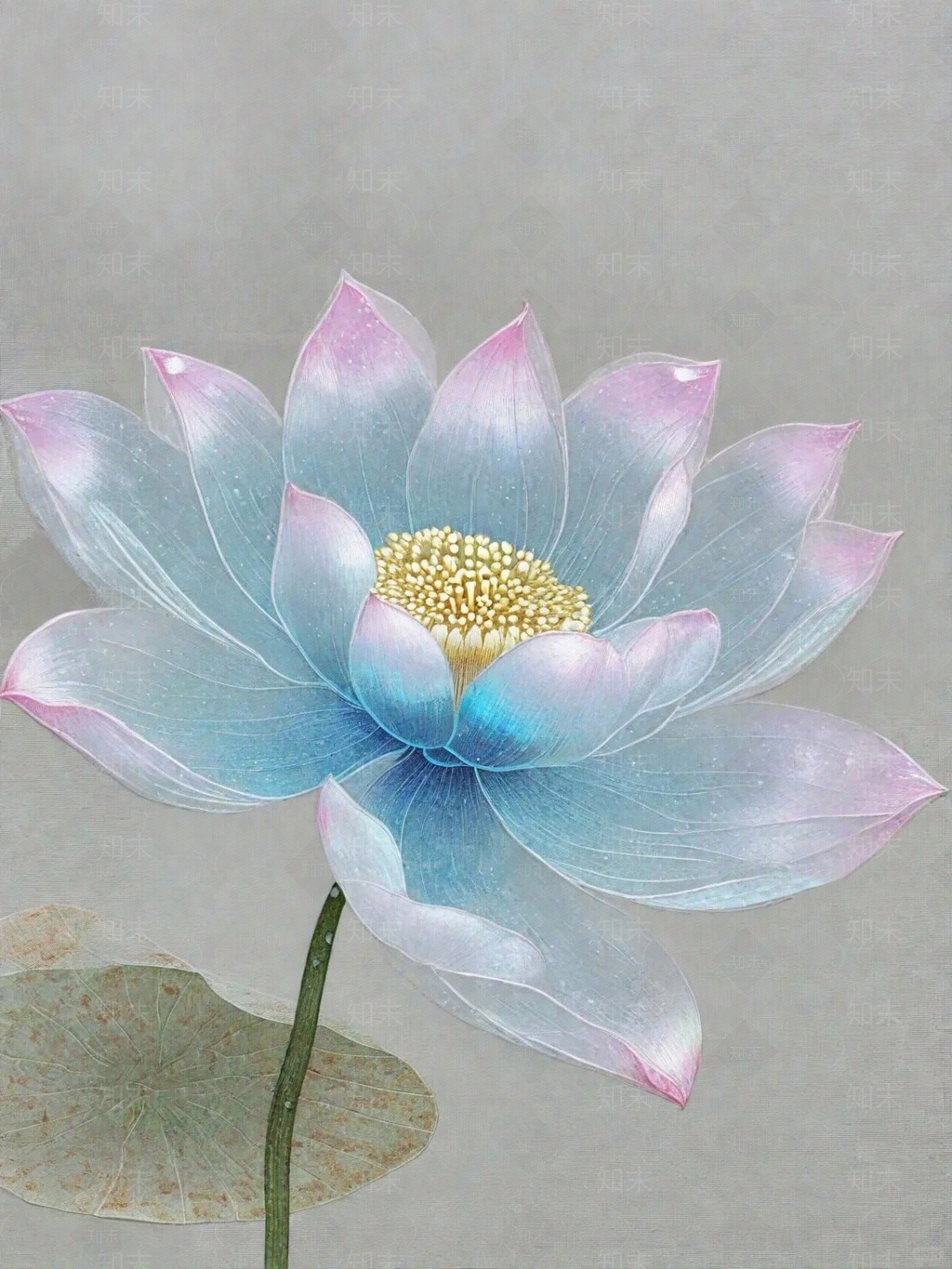 苏绣莲花壁纸贴图下载【ID:1157947877】