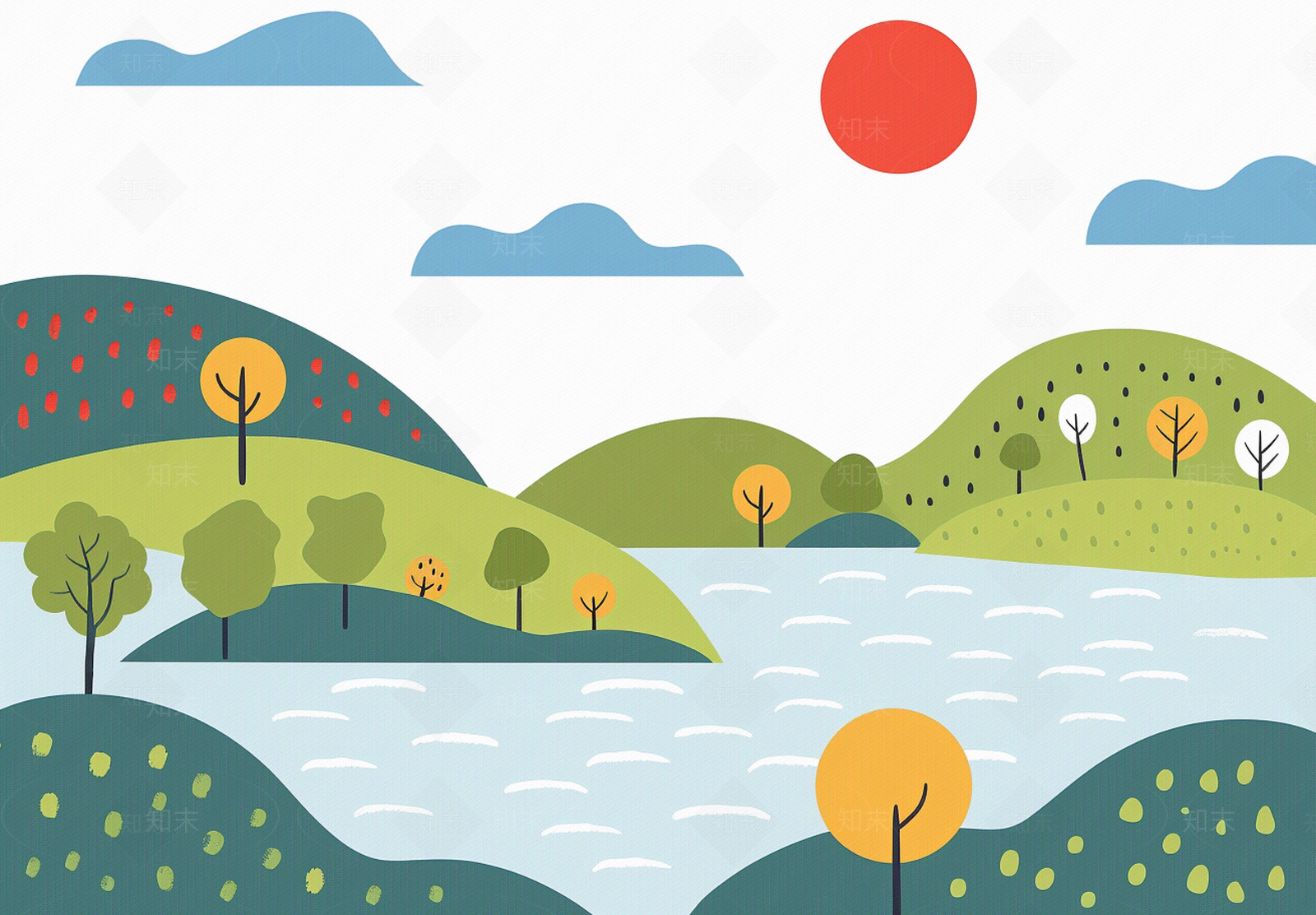 儿童房壁纸墙画卡通贴图下载【ID:1157949510】