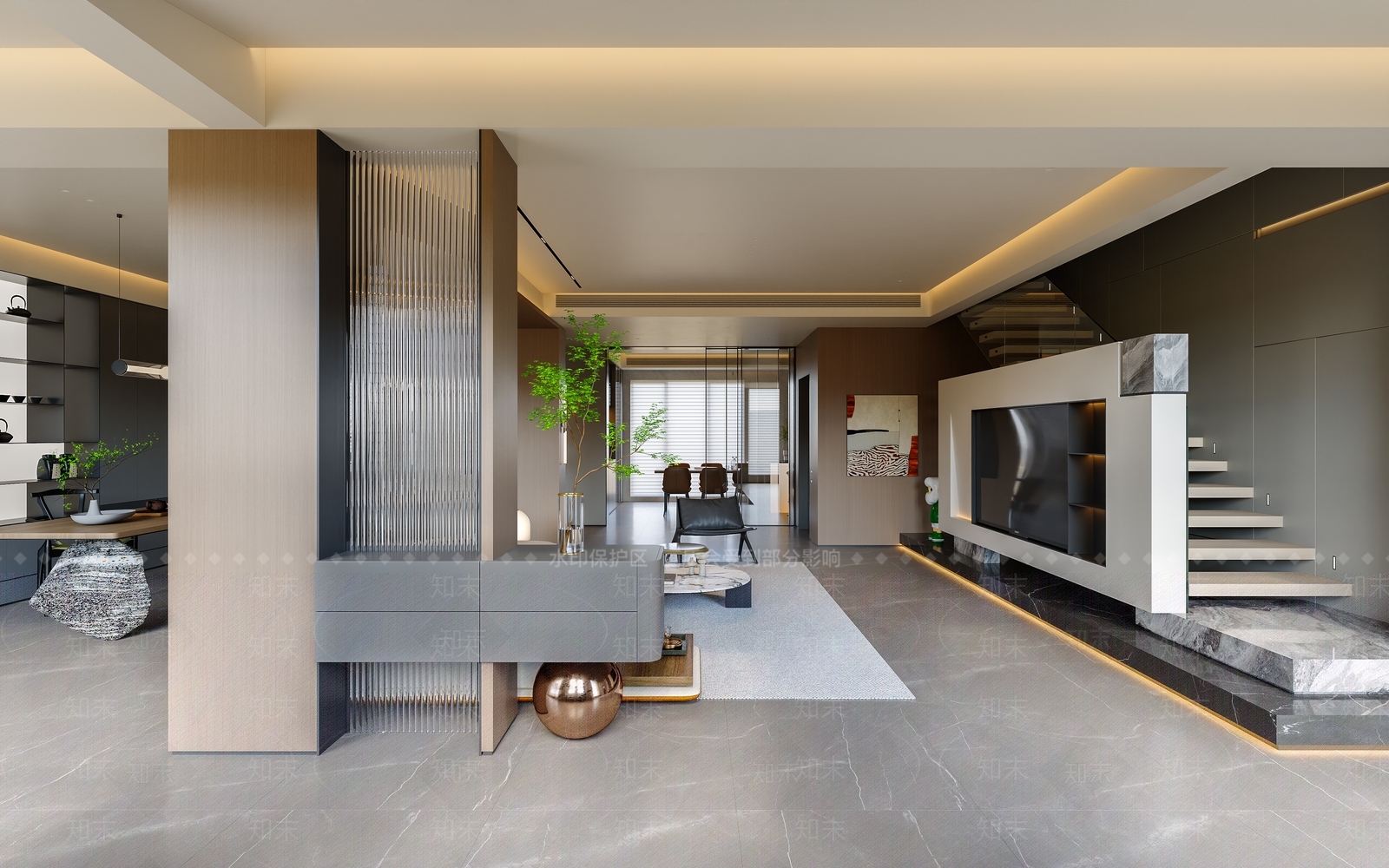 现代茶馆3D模型下载【ID:1214399176】