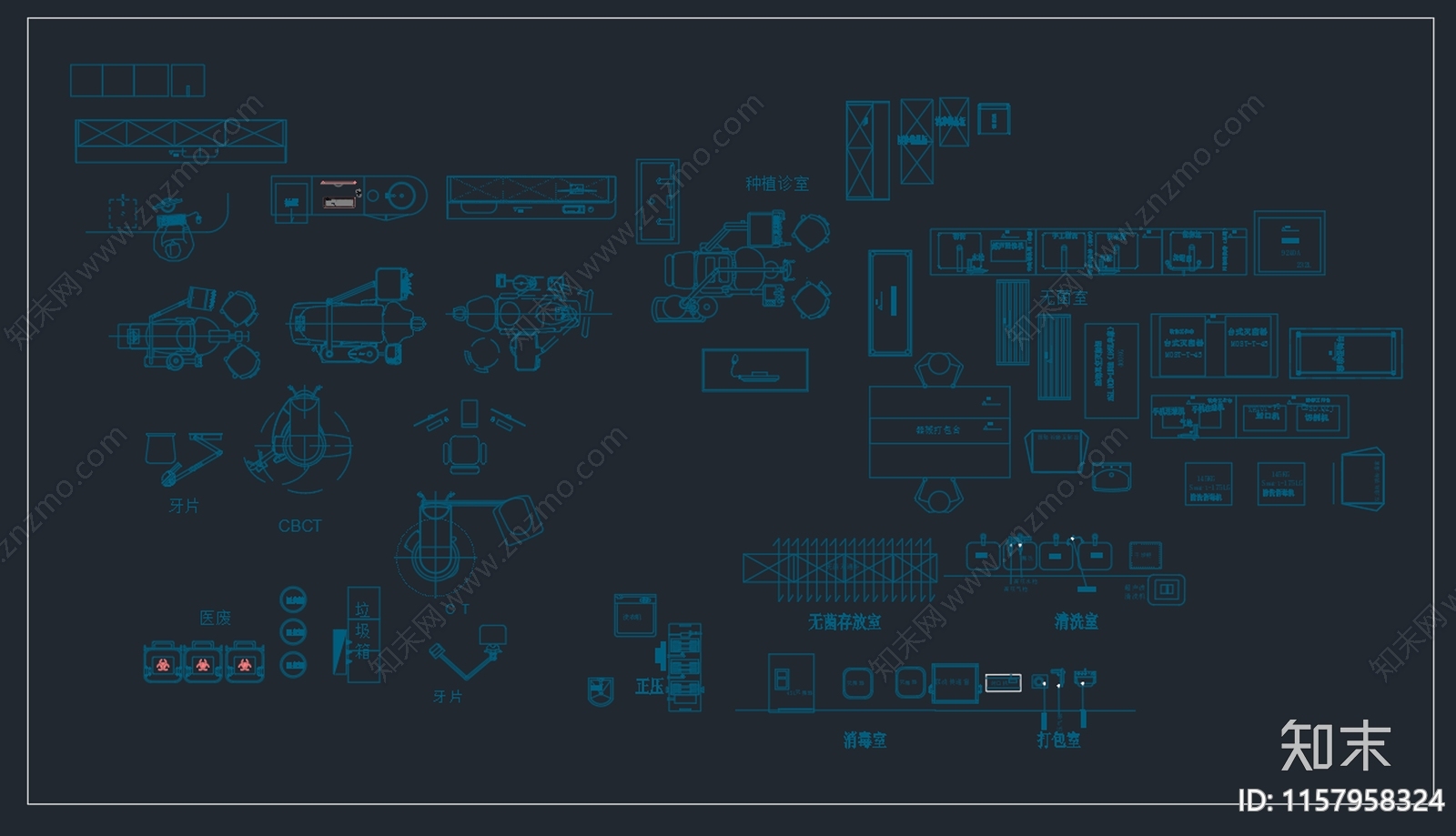 牙科口腔医院设备施工图下载【ID:1157958324】