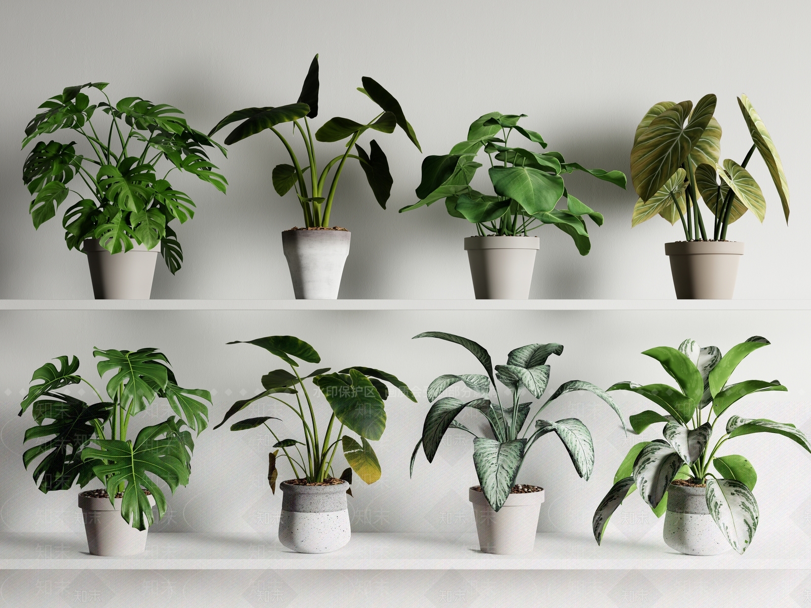 绿植盆栽SU模型下载【ID:1157959411】