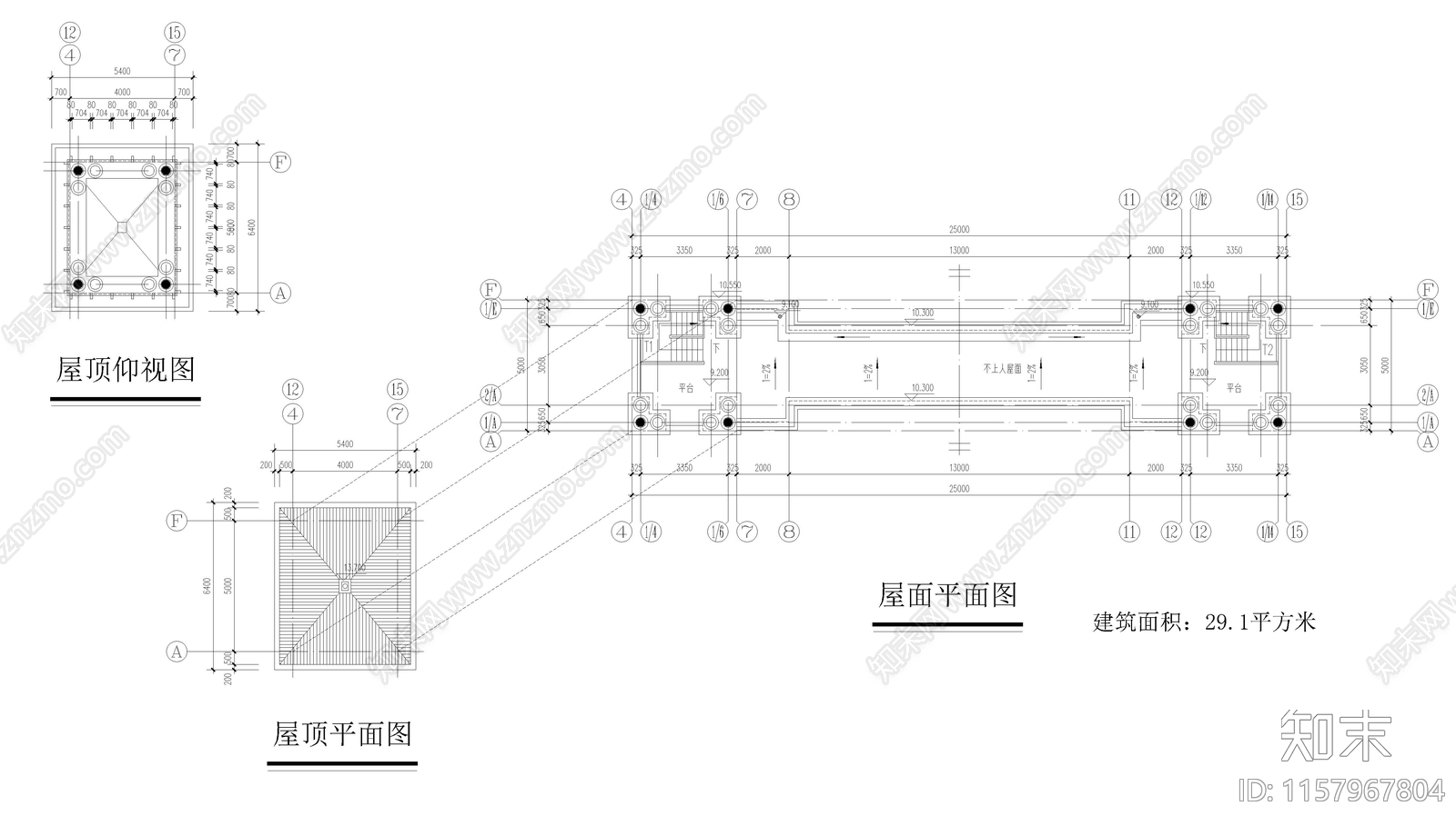 某住宅小区大门cad施工图下载【ID:1157967804】