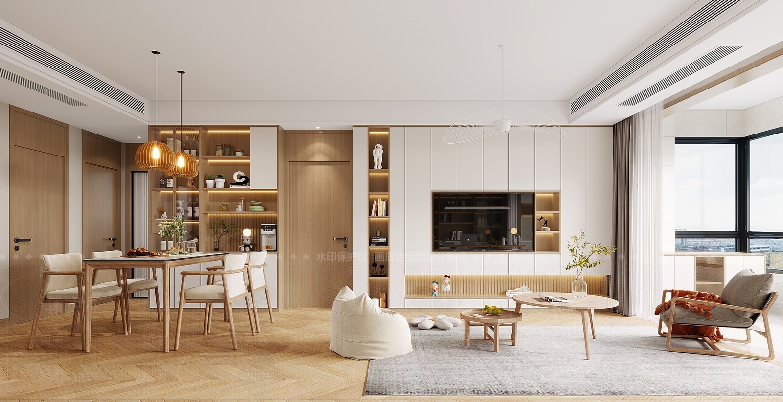 电视储物柜家居客厅3D模型下载【ID:1227418007】