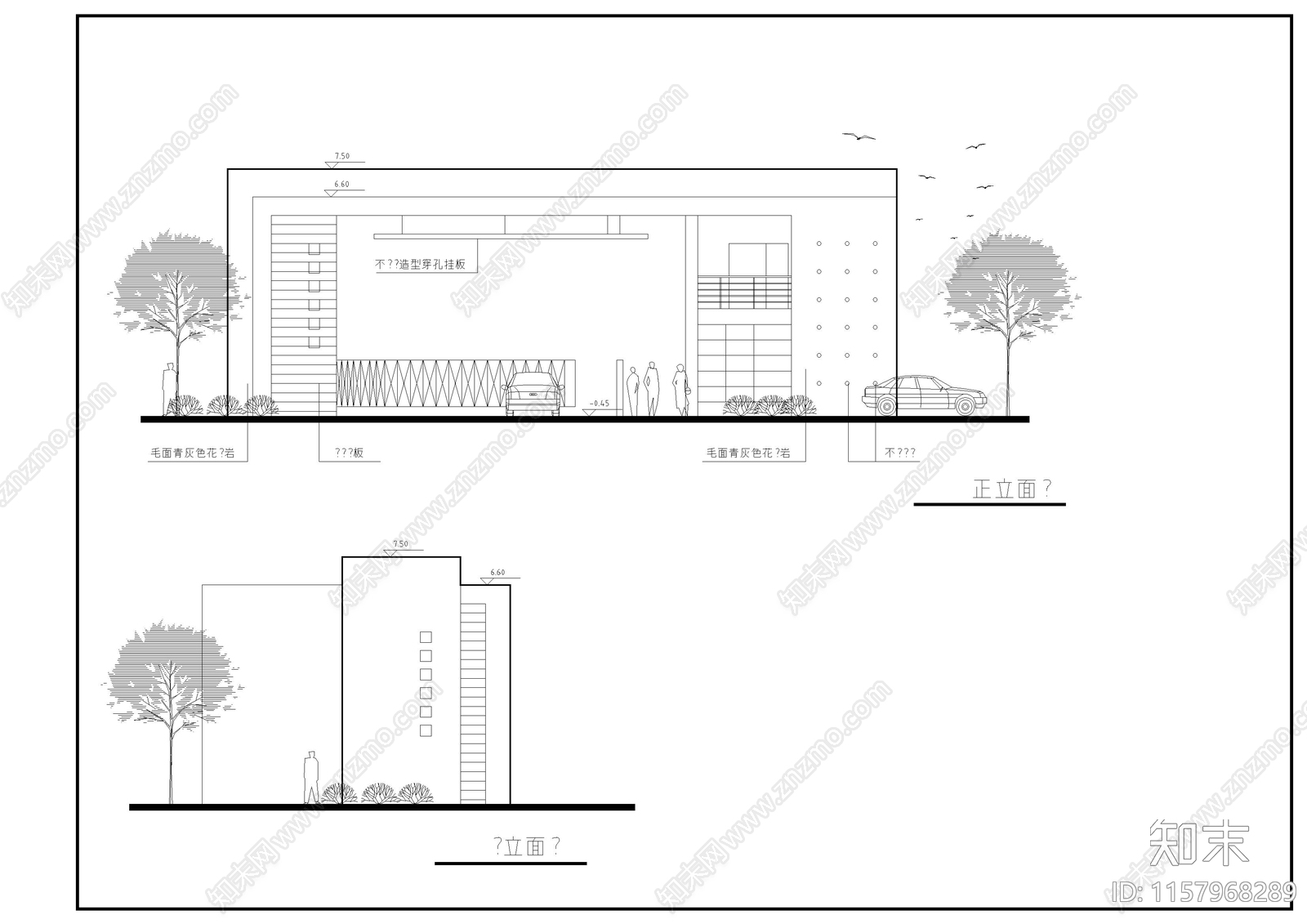 工业园大门cad施工图下载【ID:1157968289】