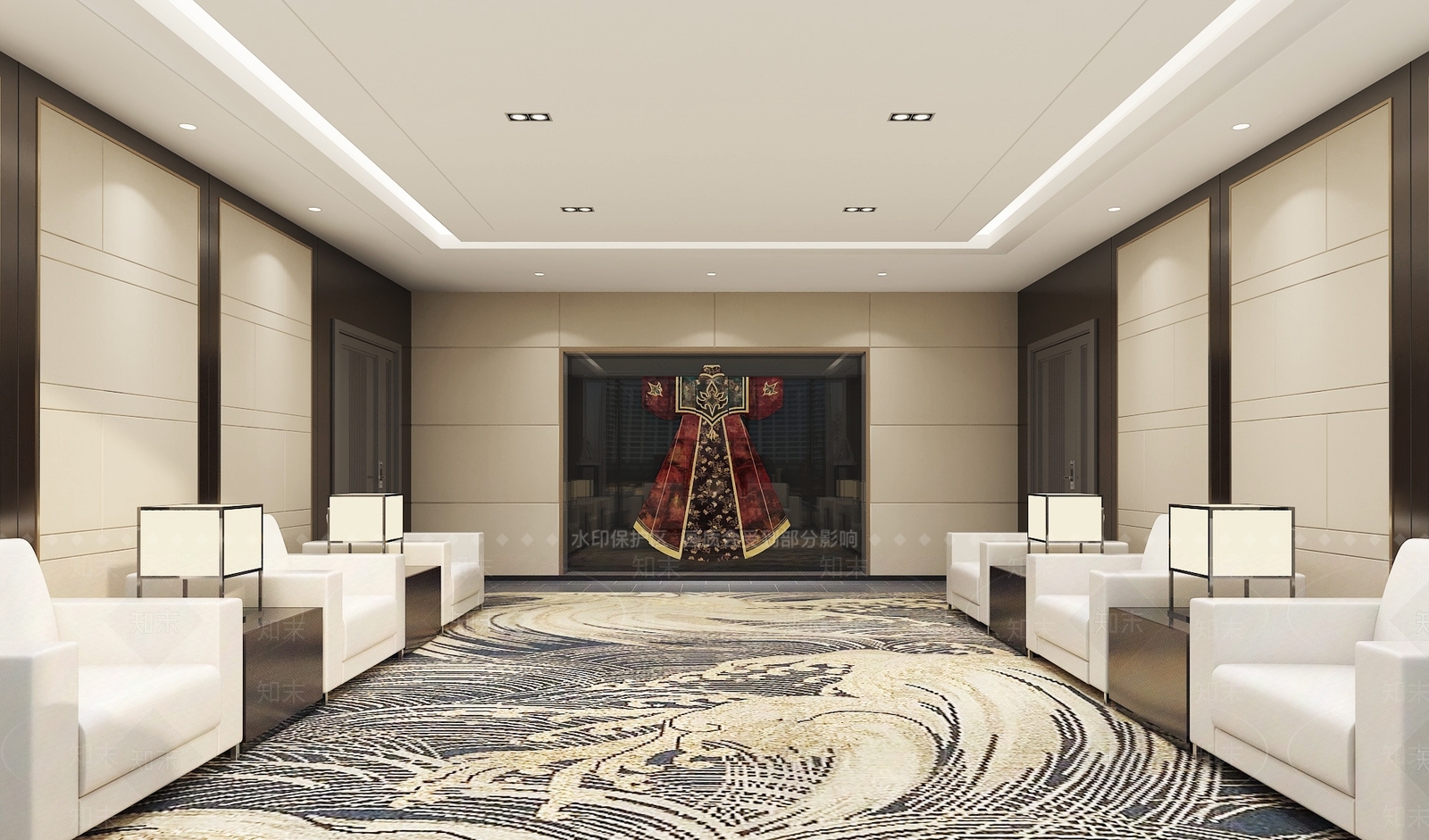 现代接待室贵宾室3D模型下载【ID:1157975977】