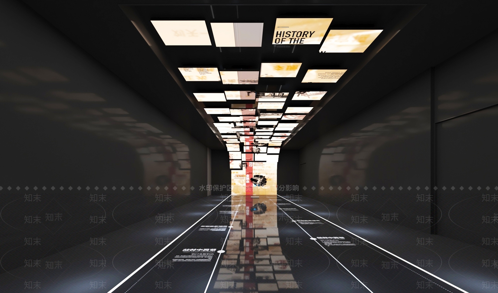 现代LED科技屏幕展项3D模型下载【ID:1157978771】