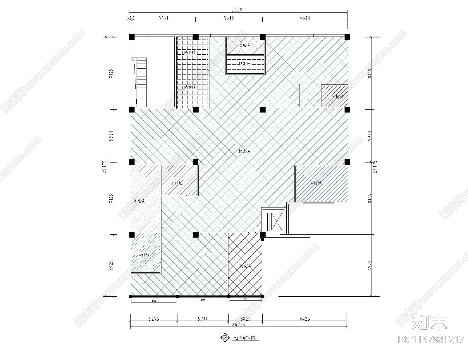 工装办公空间cad施工图下载【ID:1157981217】