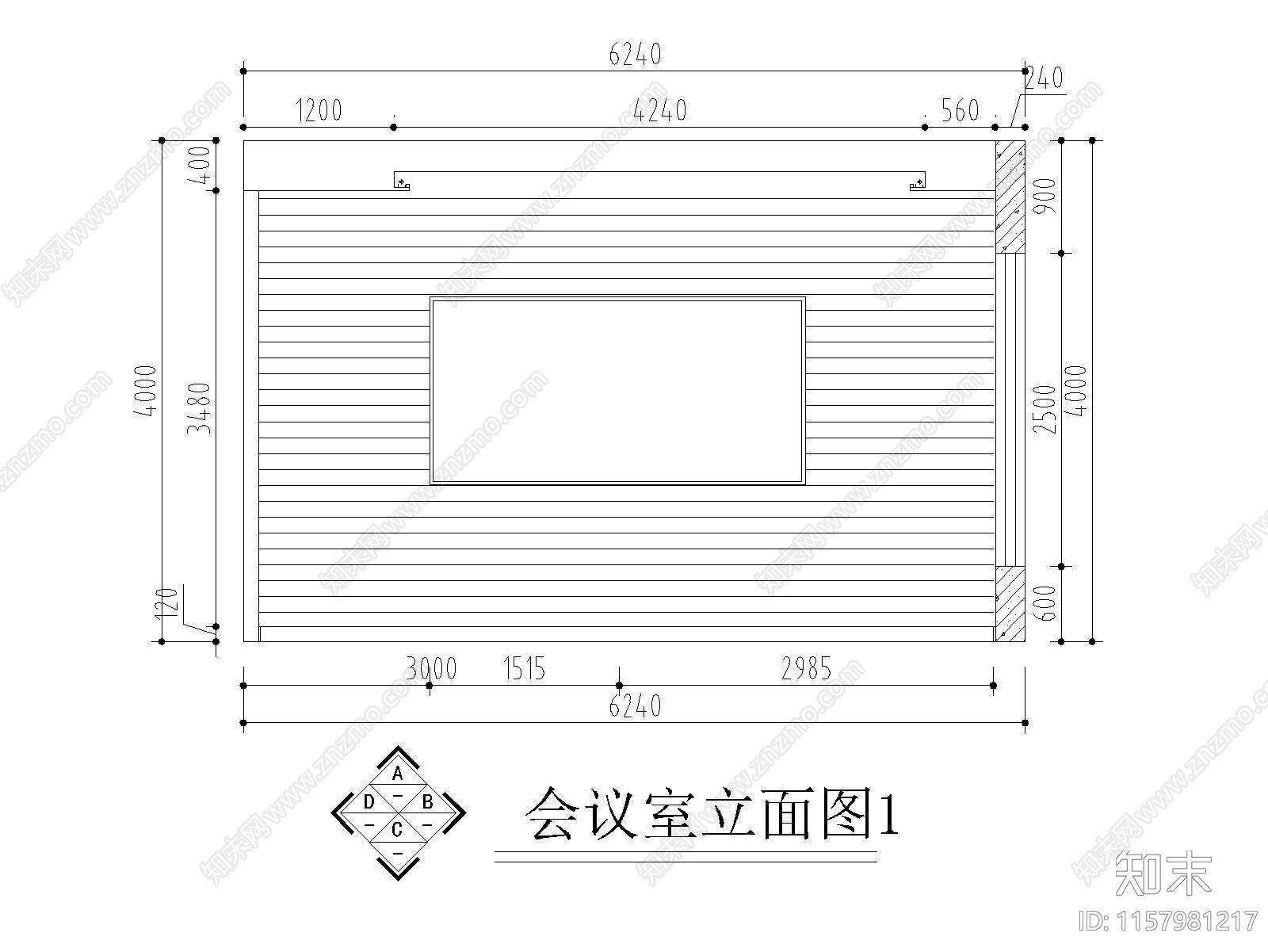 工装办公空间cad施工图下载【ID:1157981217】