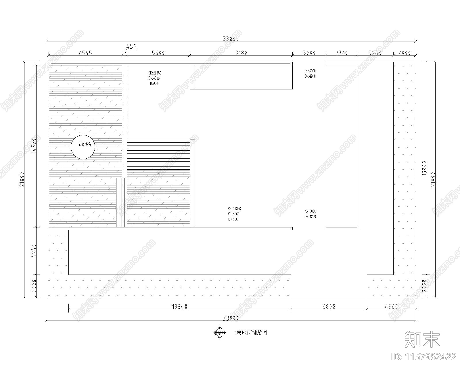 书店平面布置图书吧施工图下载【ID:1157982422】