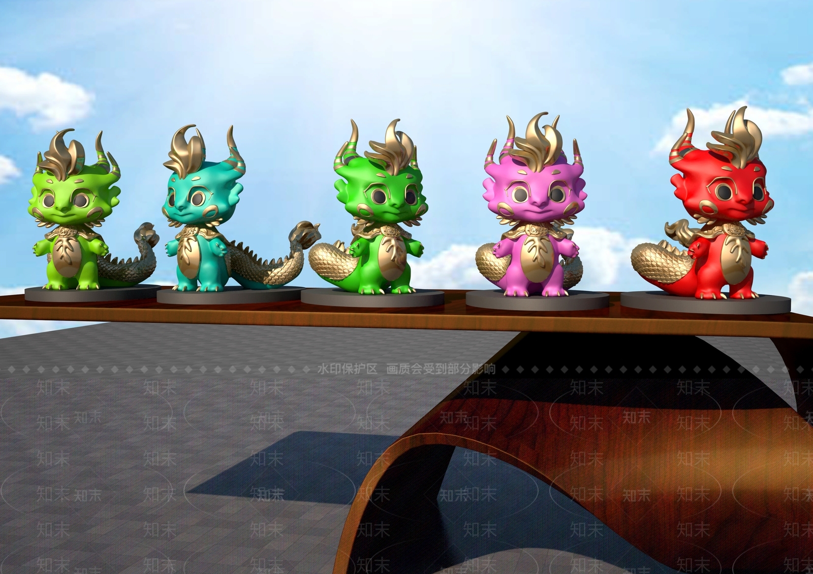 现代小龙人卡通3D模型下载【ID:1157983956】