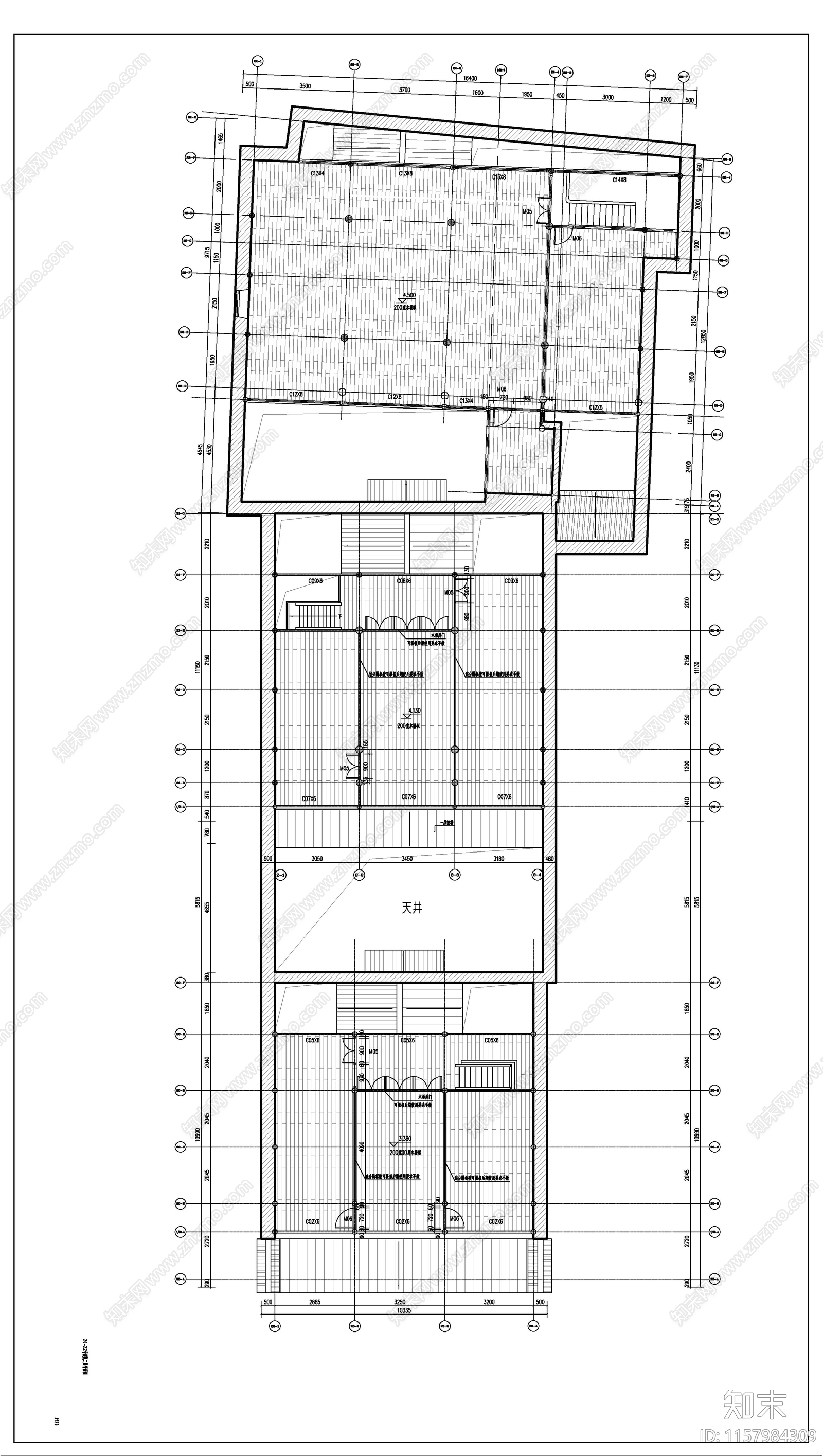 仿古商业街建筑图cad施工图下载【ID:1157984309】