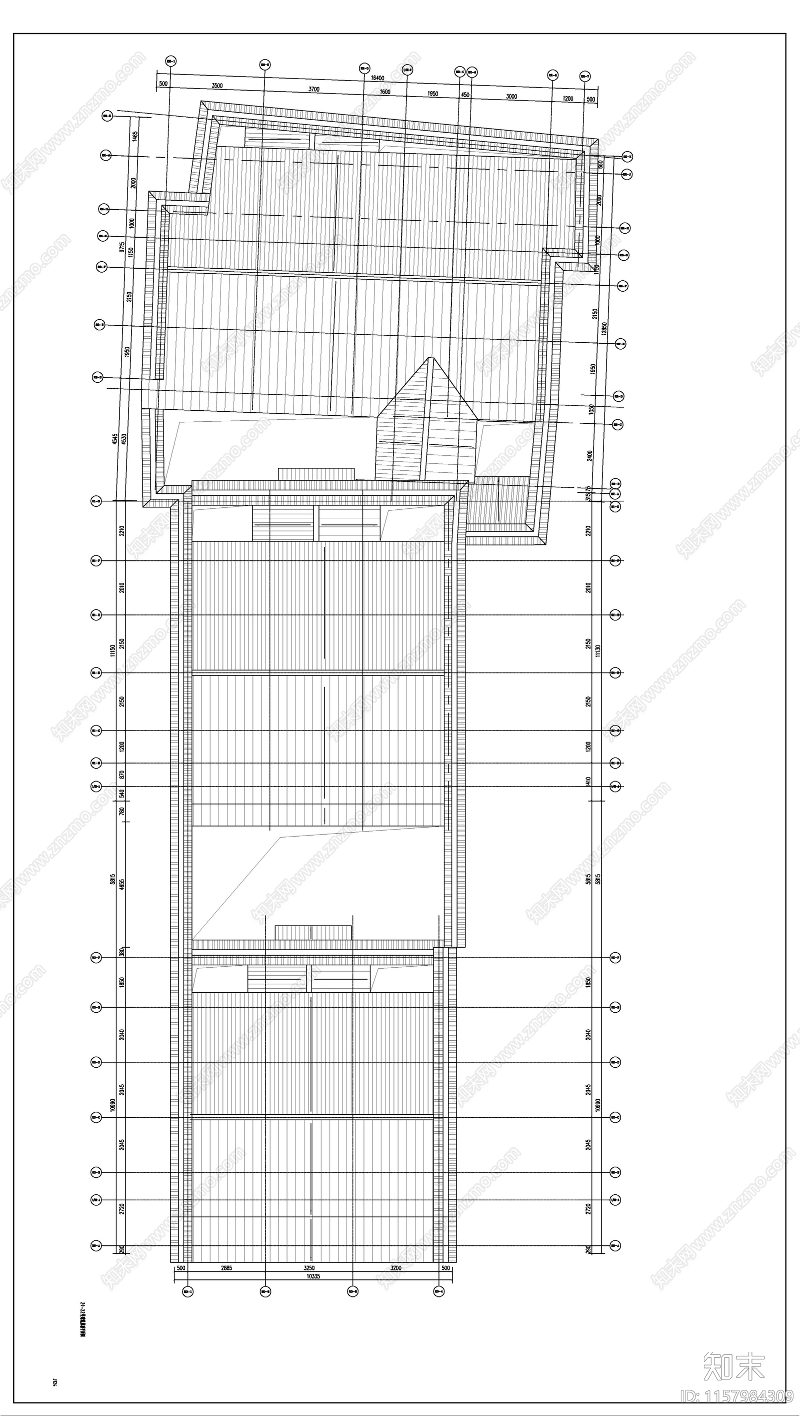 仿古商业街建筑图cad施工图下载【ID:1157984309】