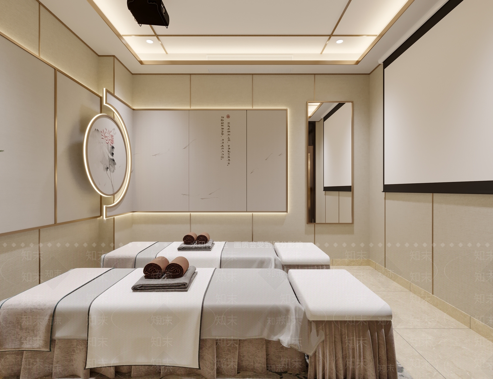 新中式spa房3D模型下载【ID:1157986962】