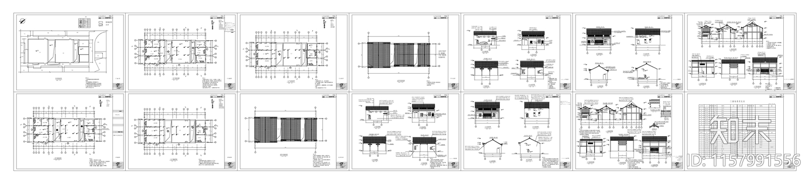 高视厅古建修缮建cad施工图下载【ID:1157991556】