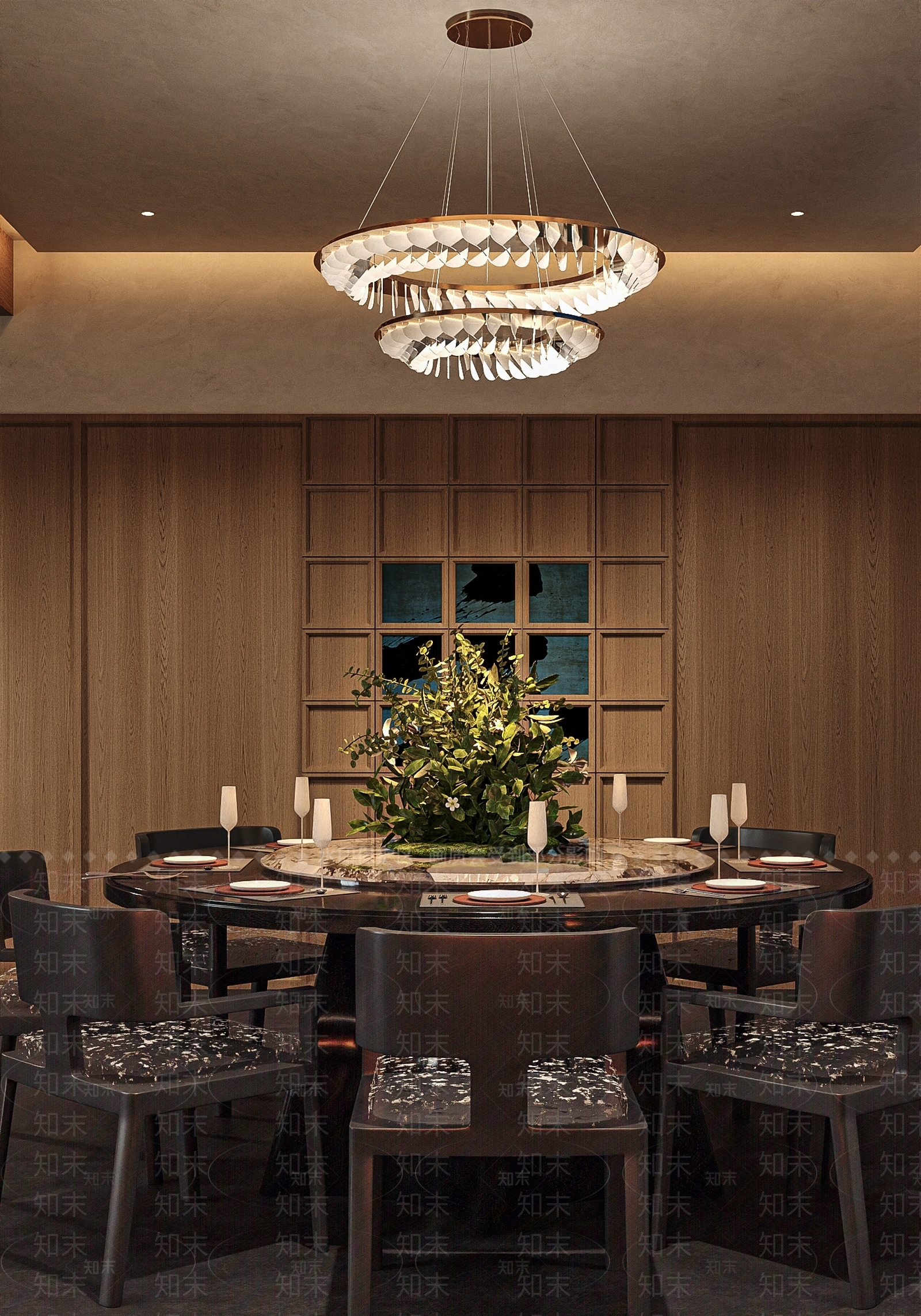 新中式中餐厅包厢3D模型下载【ID:1157994478】