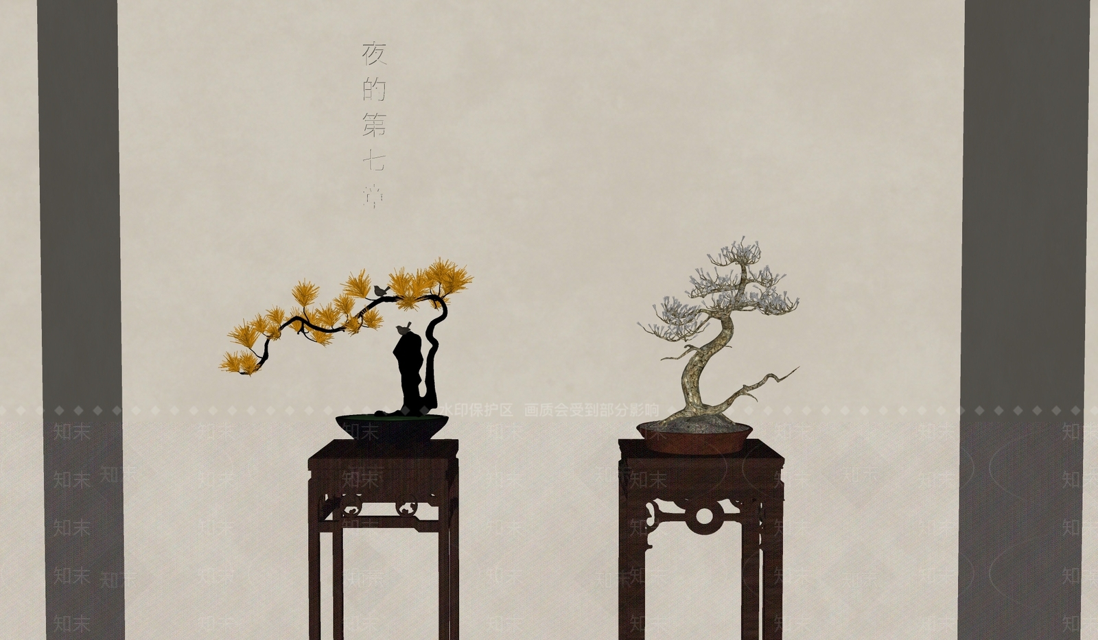 乔木SU模型草图