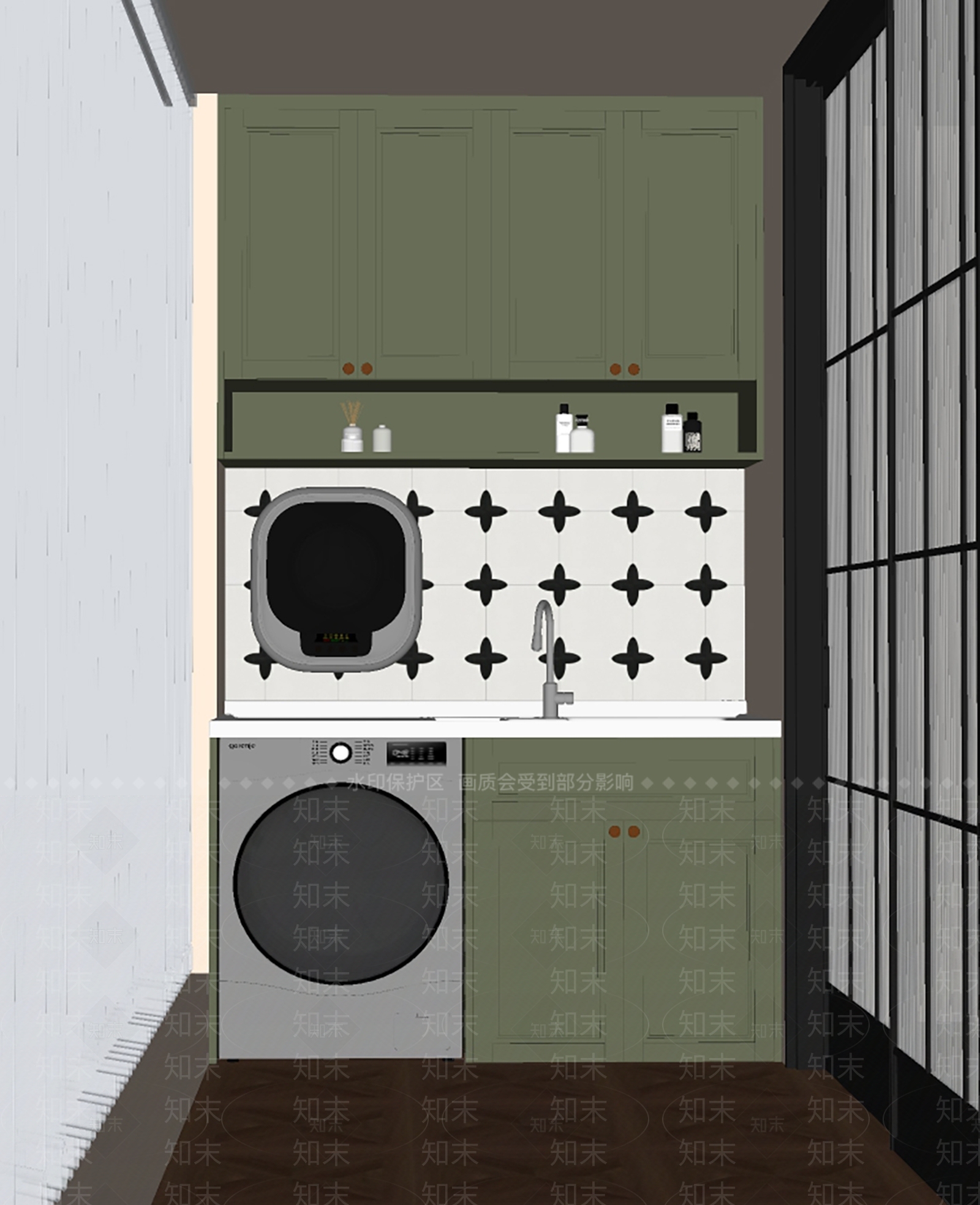 法式家居阳台SU模型下载【ID:1157997620】