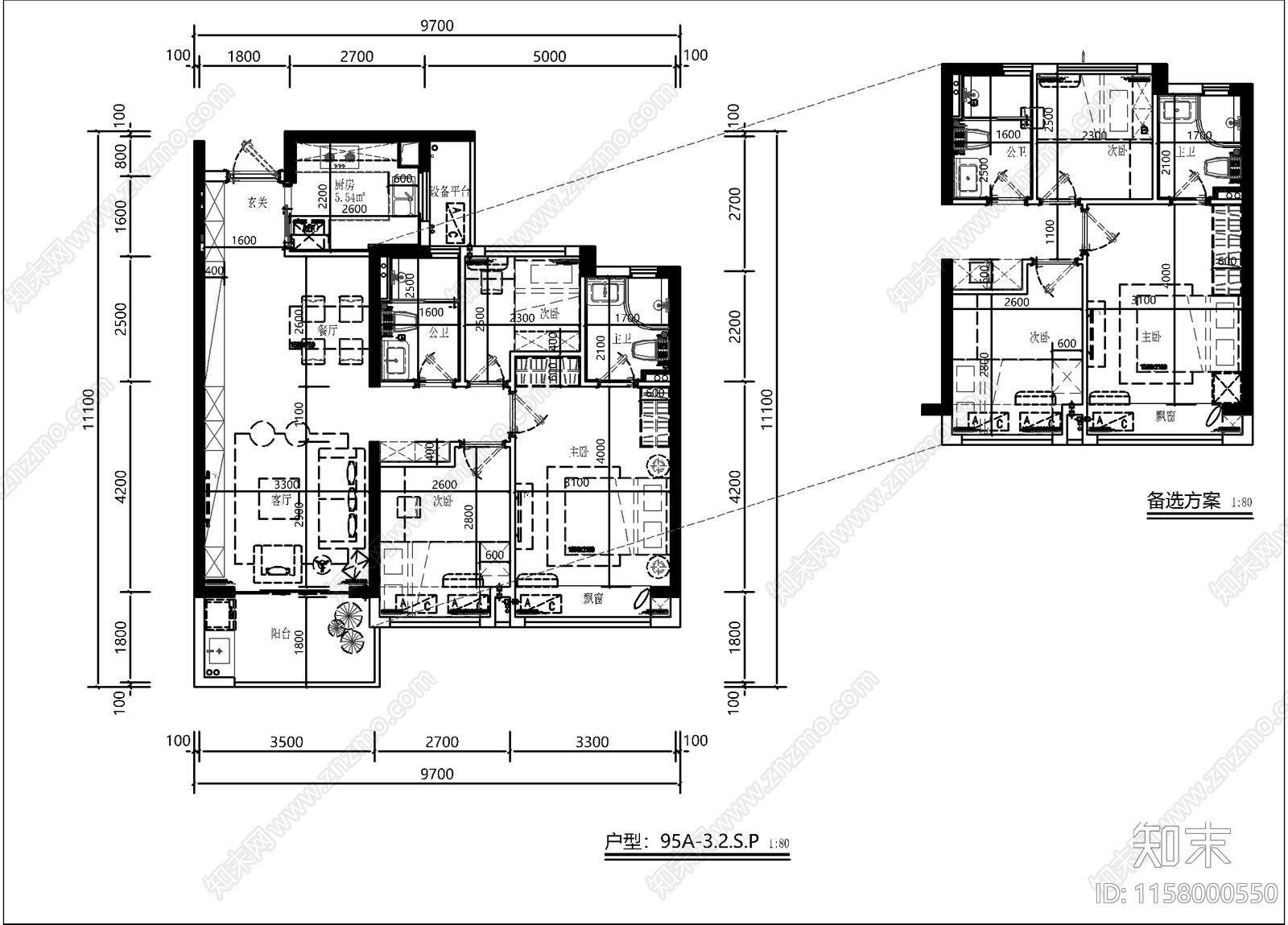 常用住宅小区标准化户型图库50个cad施工图下载【ID:1158000550】