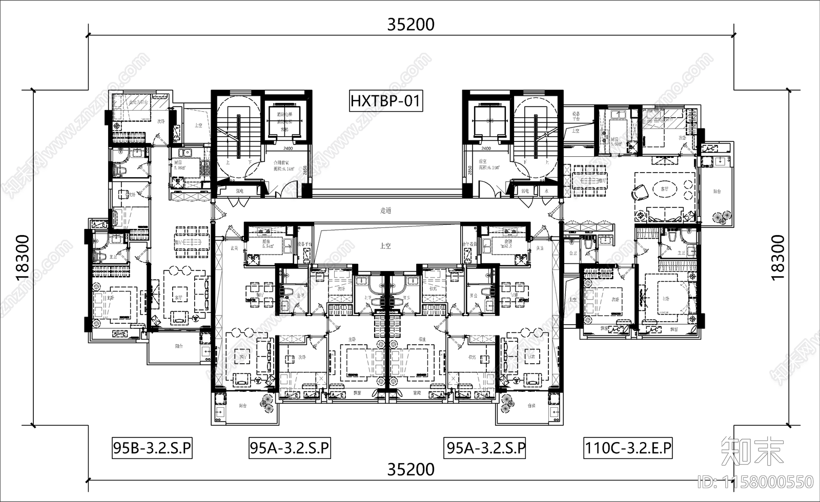 常用住宅小区标准化户型图库50个cad施工图下载【ID:1158000550】