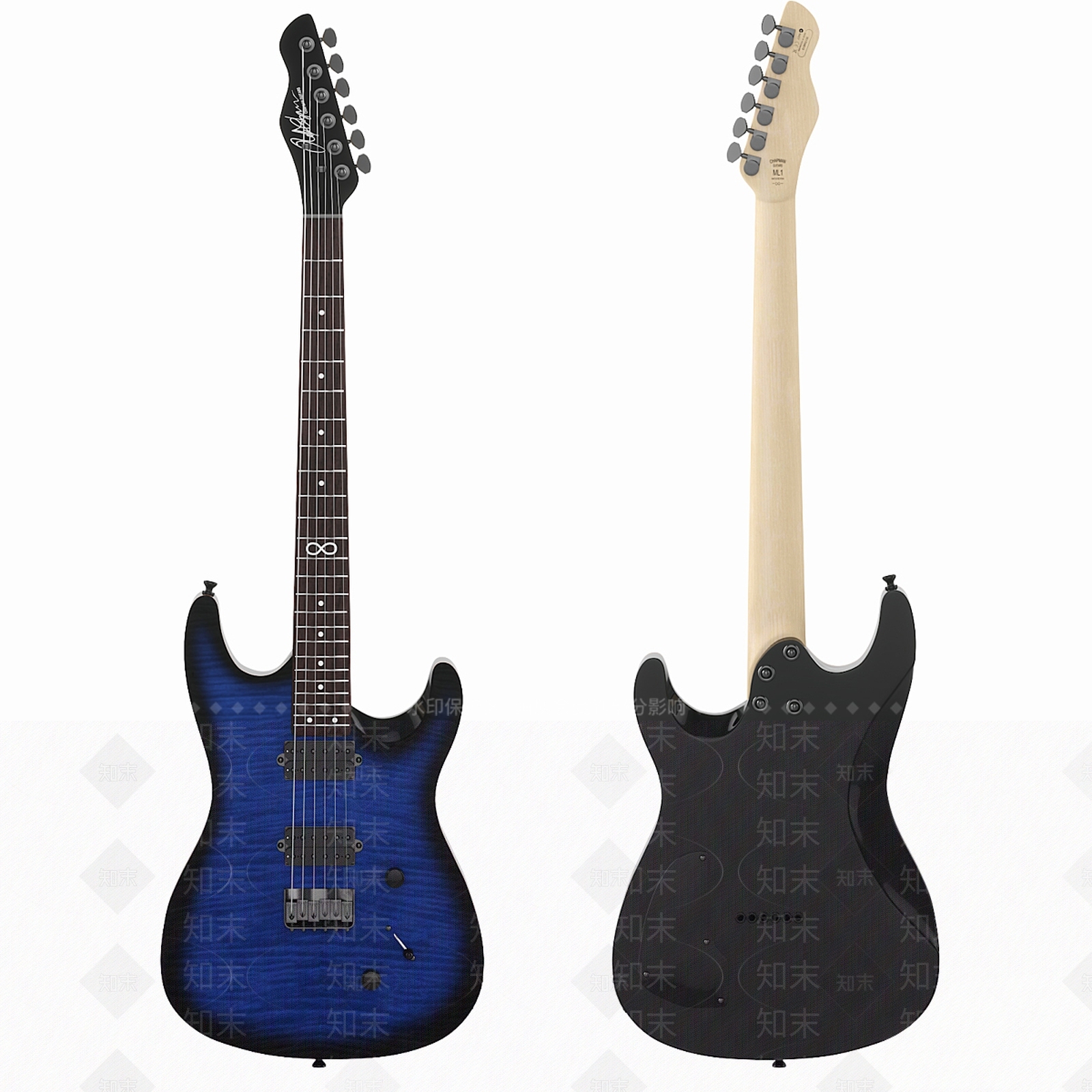 现代电吉他3D模型下载【ID:1158000479】